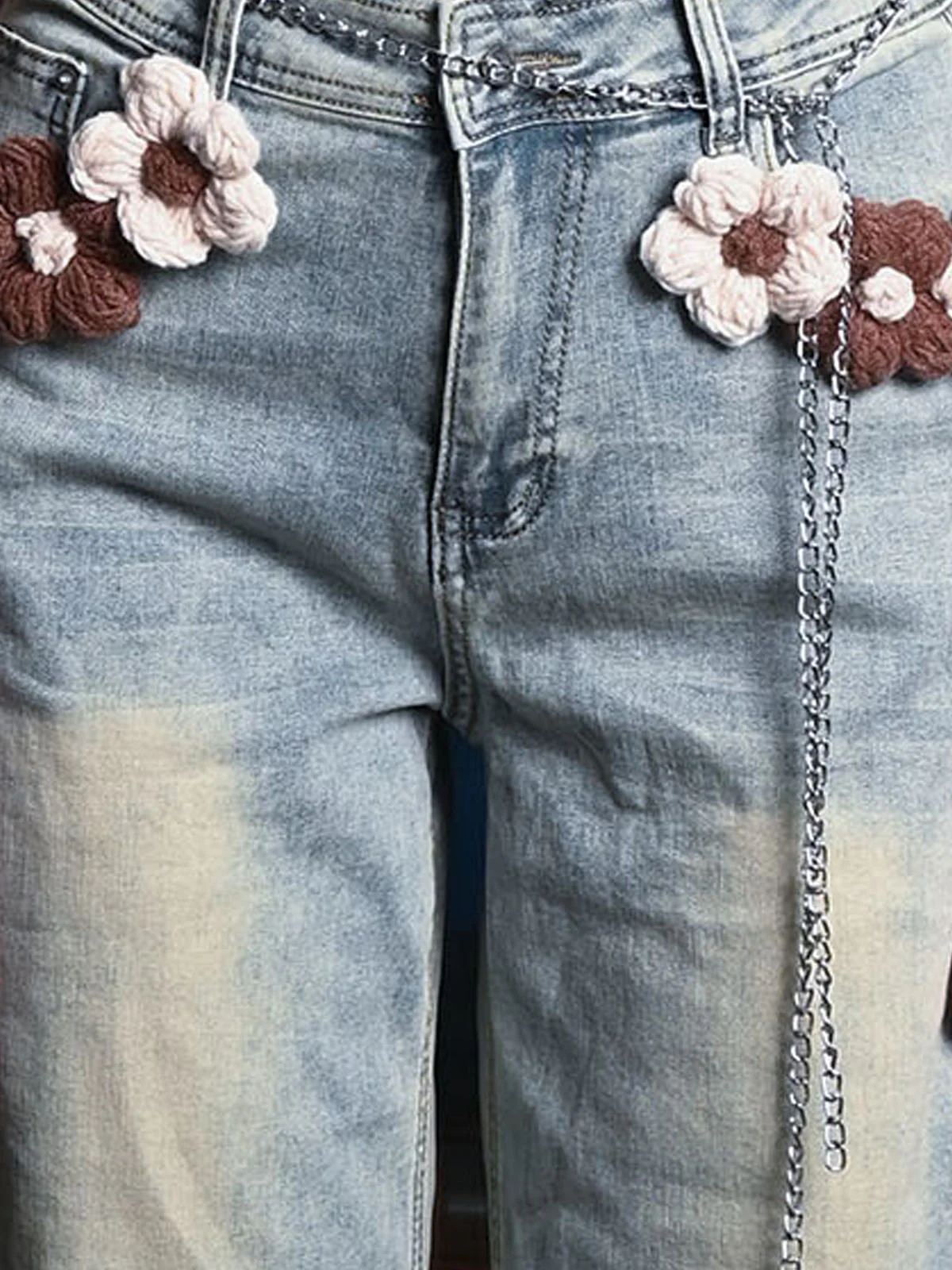 Odette Light Blue Denim Ombre Denim Jeans For Women - Image 5