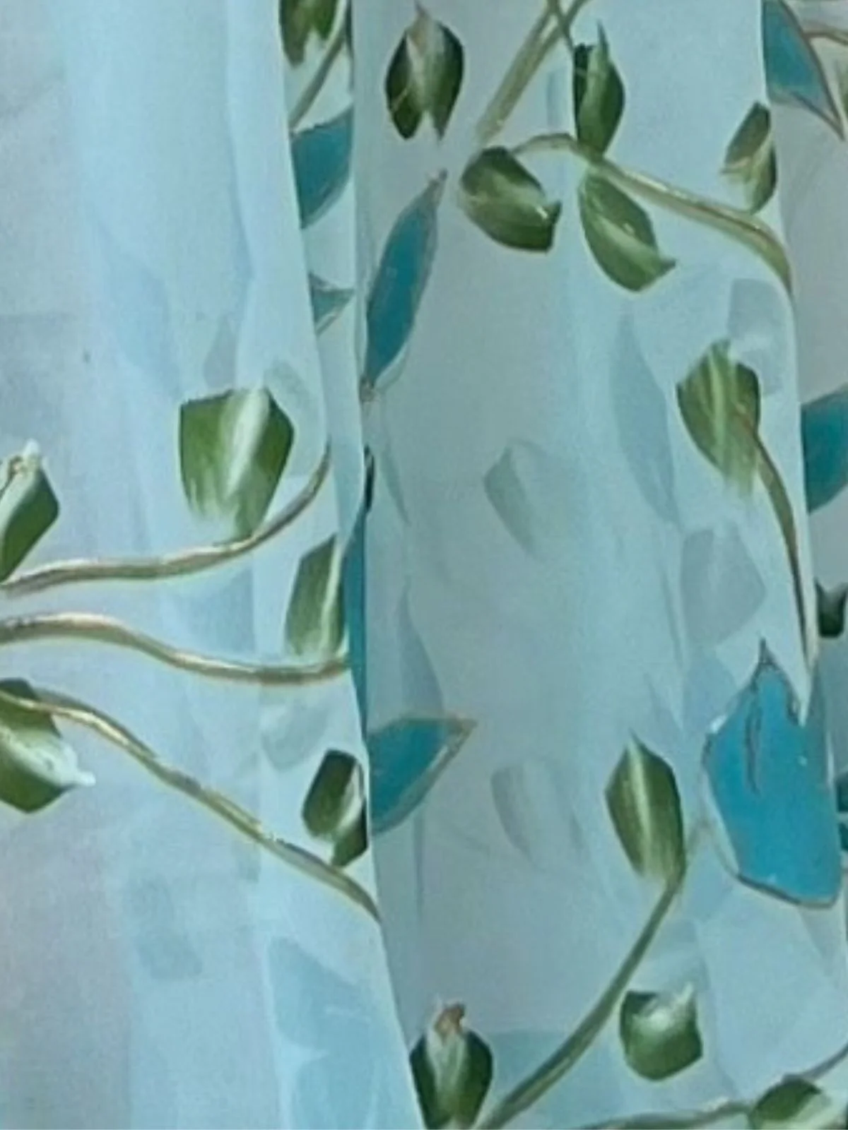 Odette Light Blue Georgette Printed Saree With Unstitched Blouse For Women - Image 3