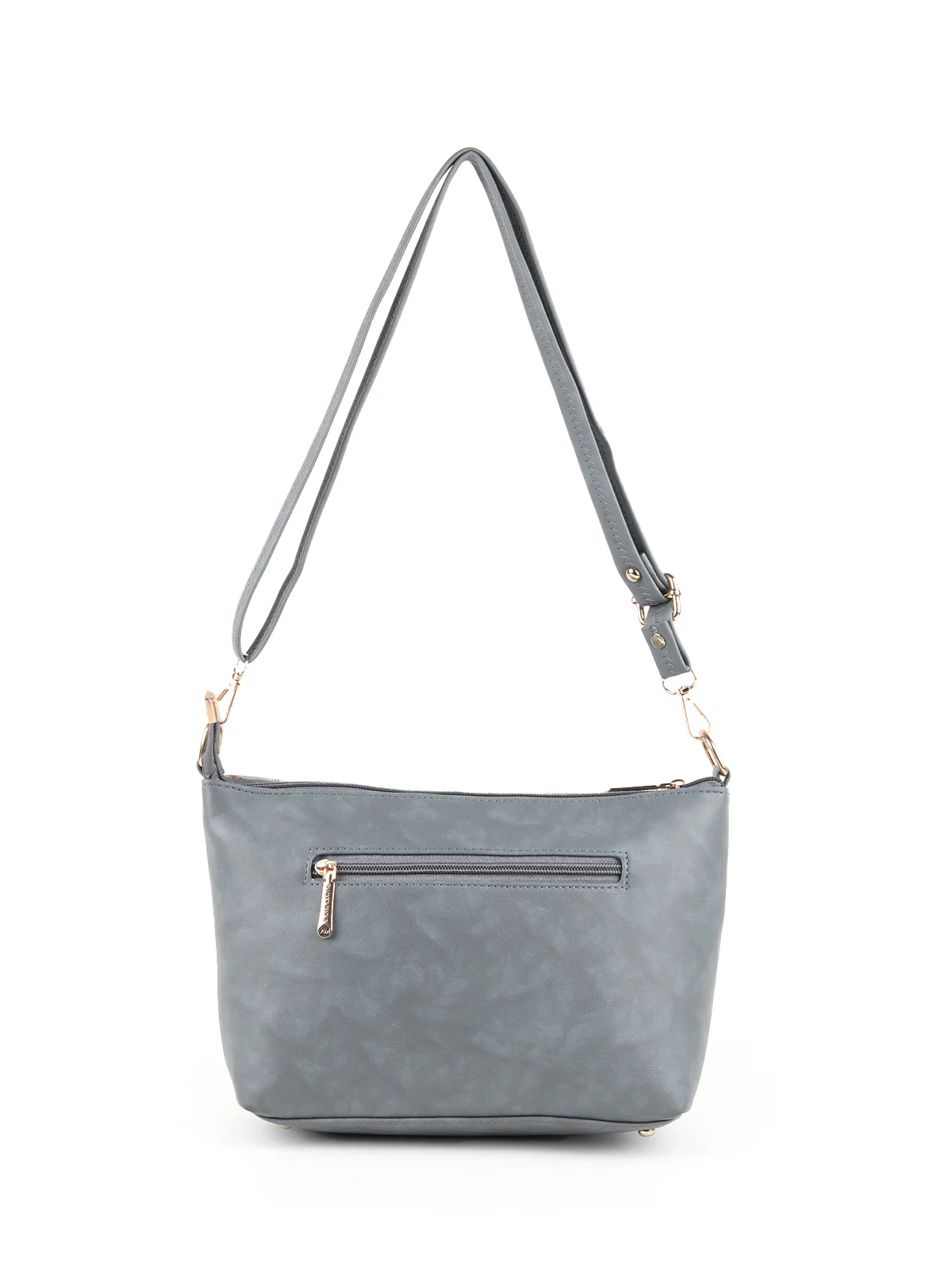 Odette Light Blue Micro Floral Printed Sling Bag for Women - Image 5