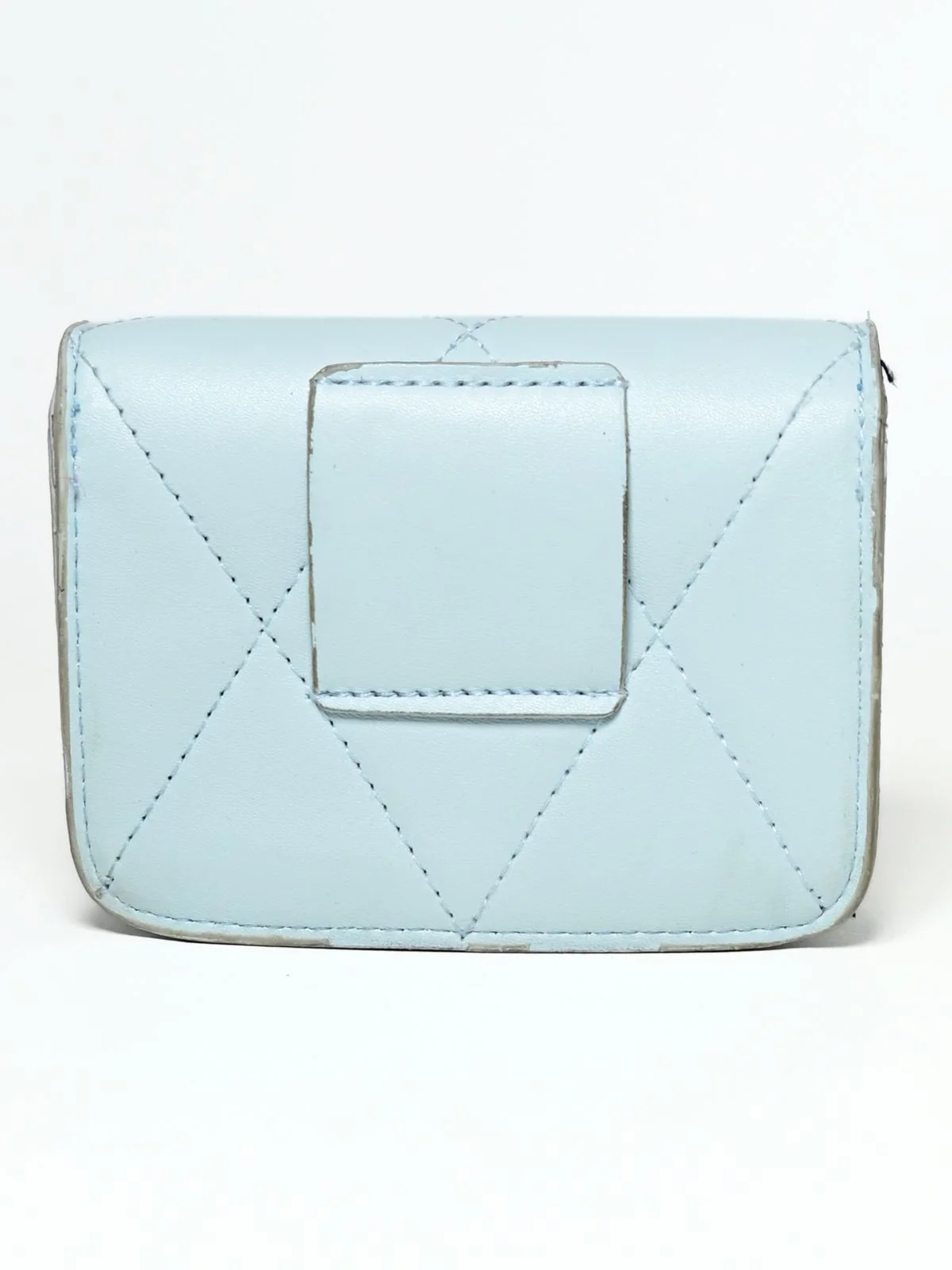 Odette Light Blue PU Pearl Belt Bag For Women - Image 4