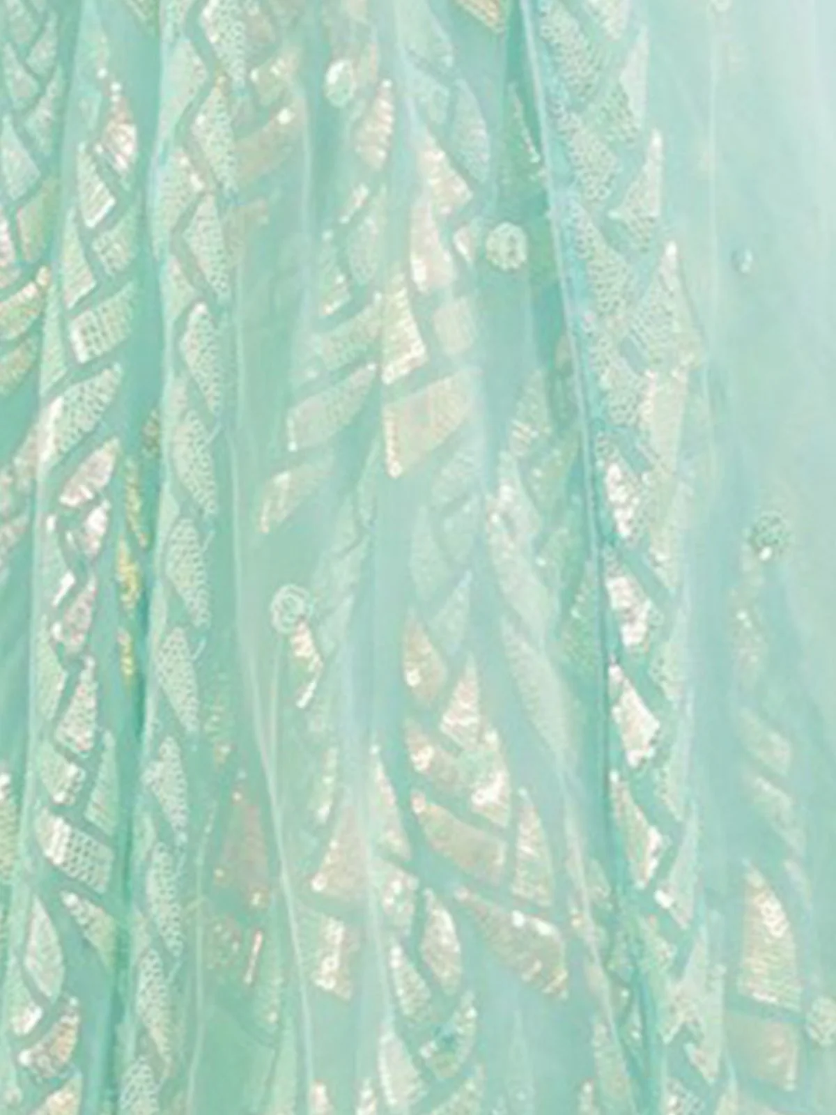 Odette Light Blue Soft Net Embellished Semi Stitched Lehenga With Unstitched Blouse For Women - Image 6