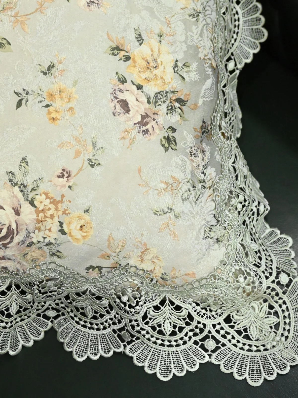 Odette Light Green Jacquard Cushion Covers - Image 5