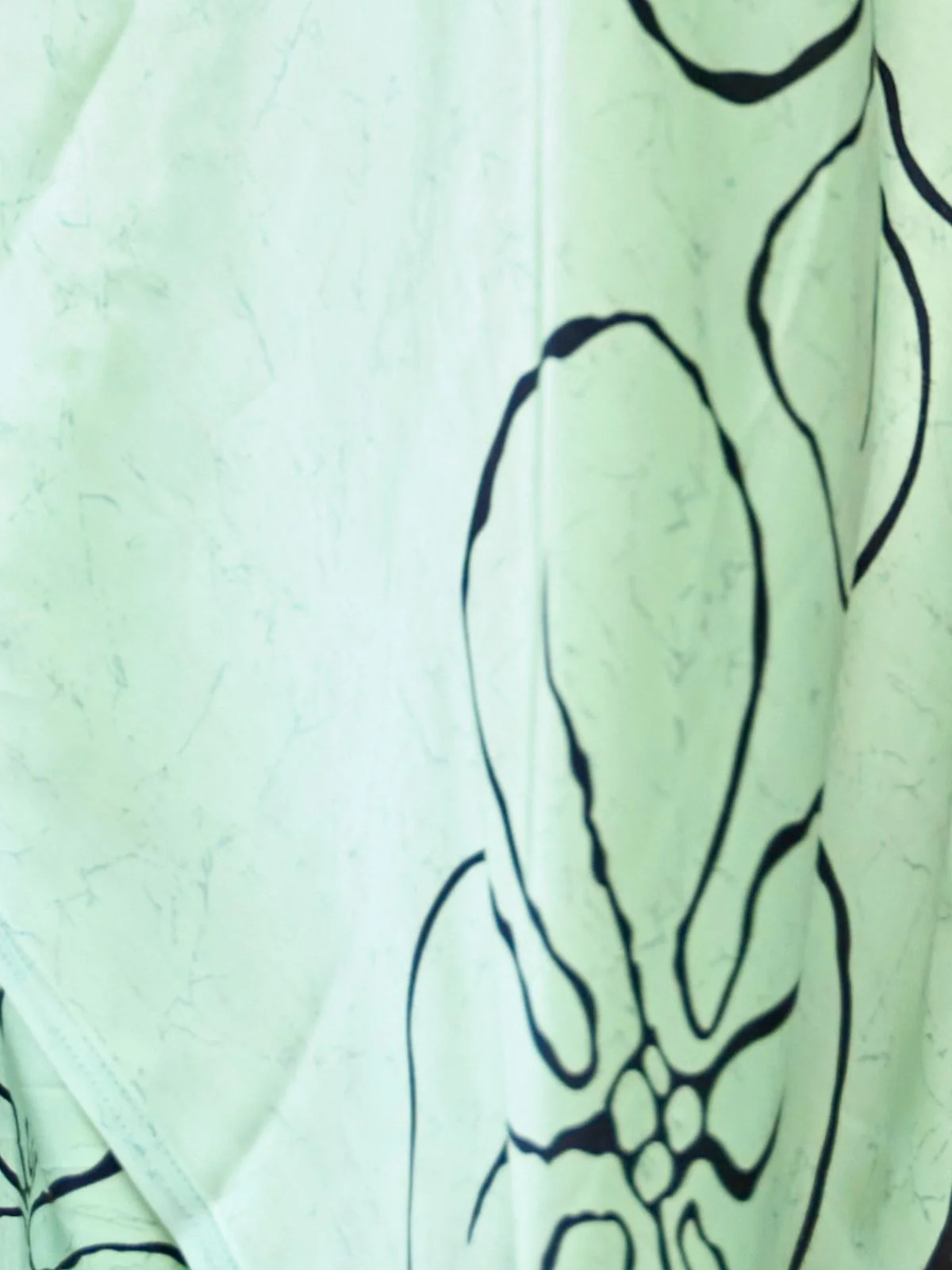 Odette Light Green Satin Printed Saree With Unstitched Blouse For Women - Image 4