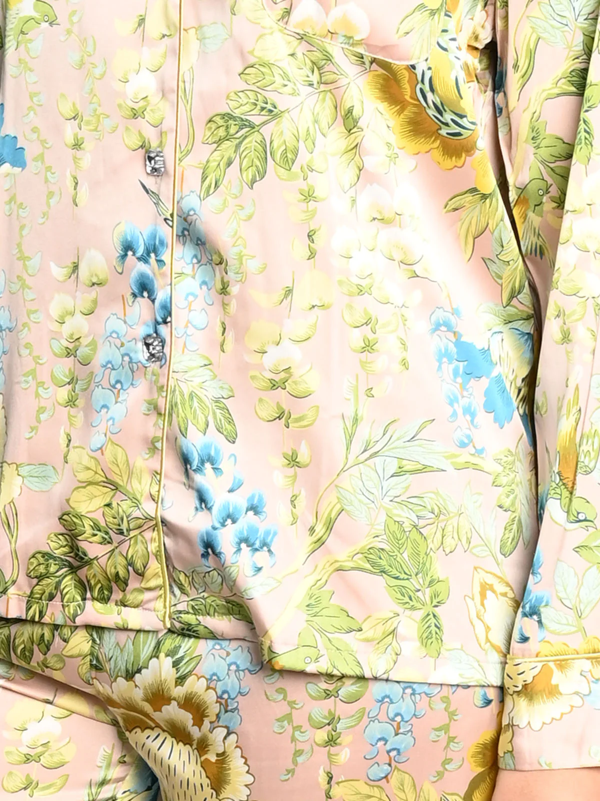 Odette Light Green Satin Printed Night Wear Set For Women - Image 5