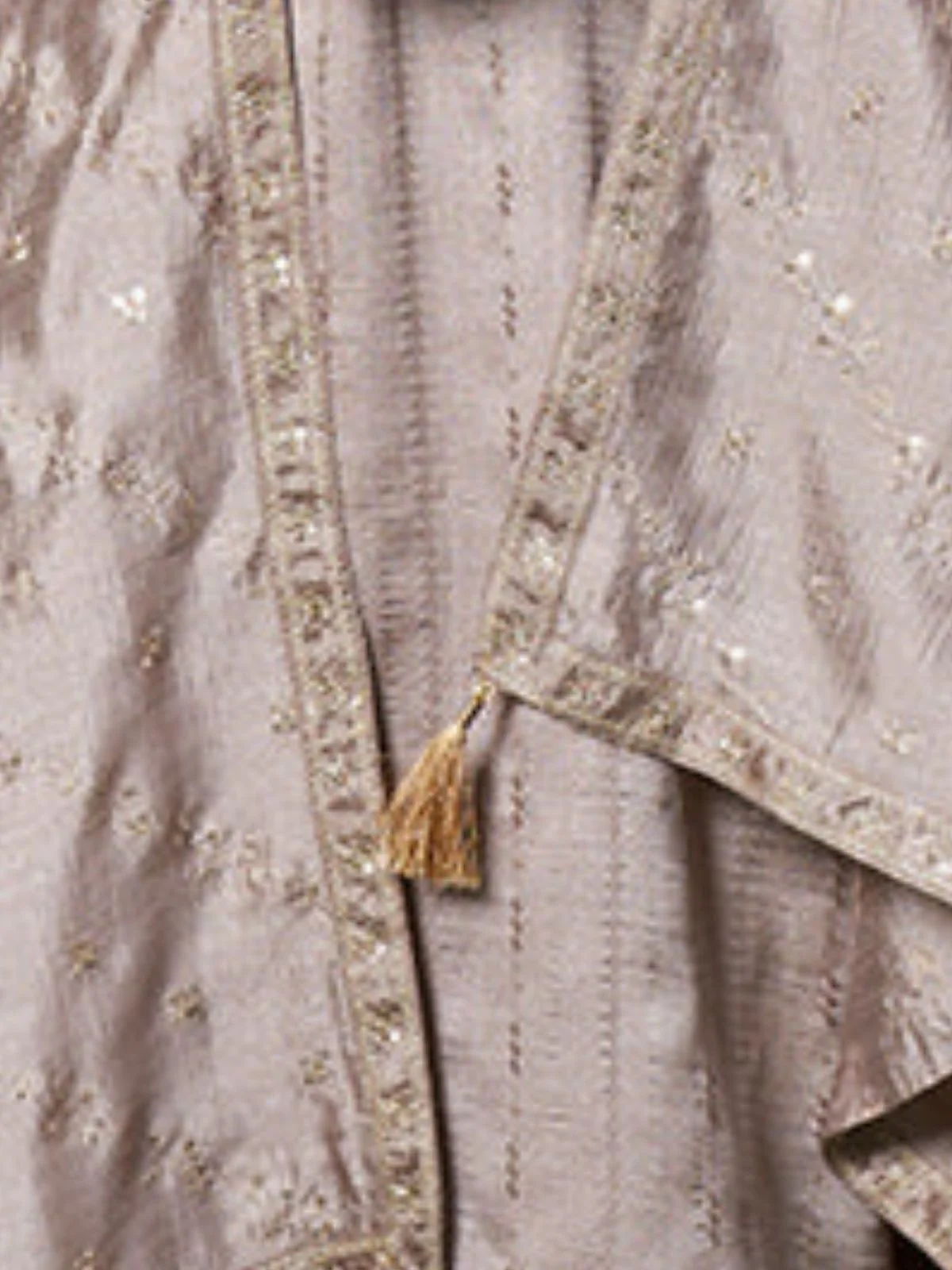 Odette Light Mauve Silk Blend Embriodered Stitched Kurta Set For Women - Image 4