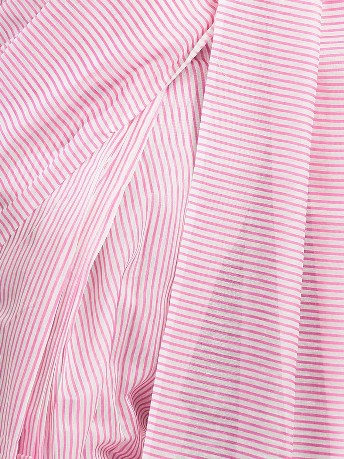 Odette Light Pink Cotton Linen Zari Work Saree For Women - Image 6