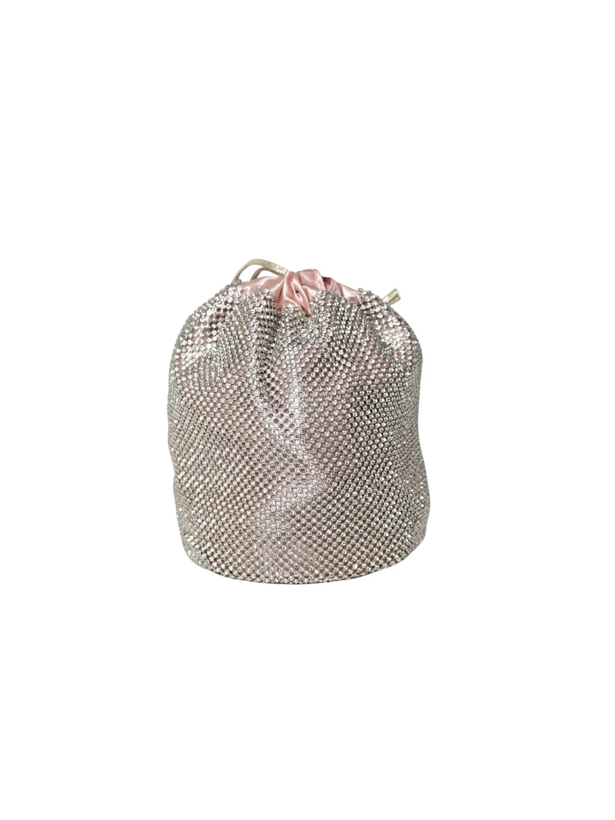 Odette Light Pink Satin Embellished Potli For Women - Image 4