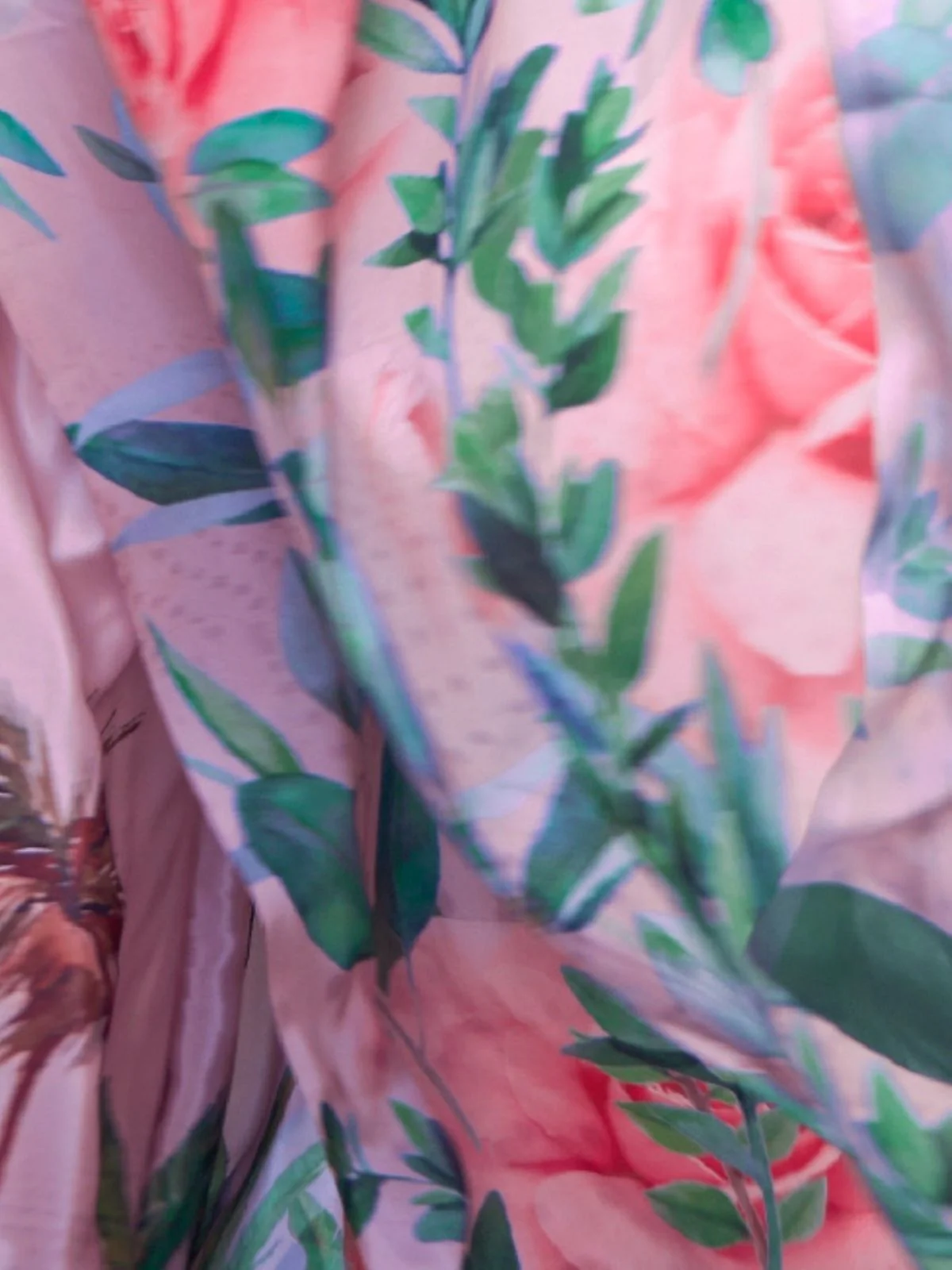 Odette Light Pink Silk Blend Printed Saree With Unstitched Blouse For Women - Image 3