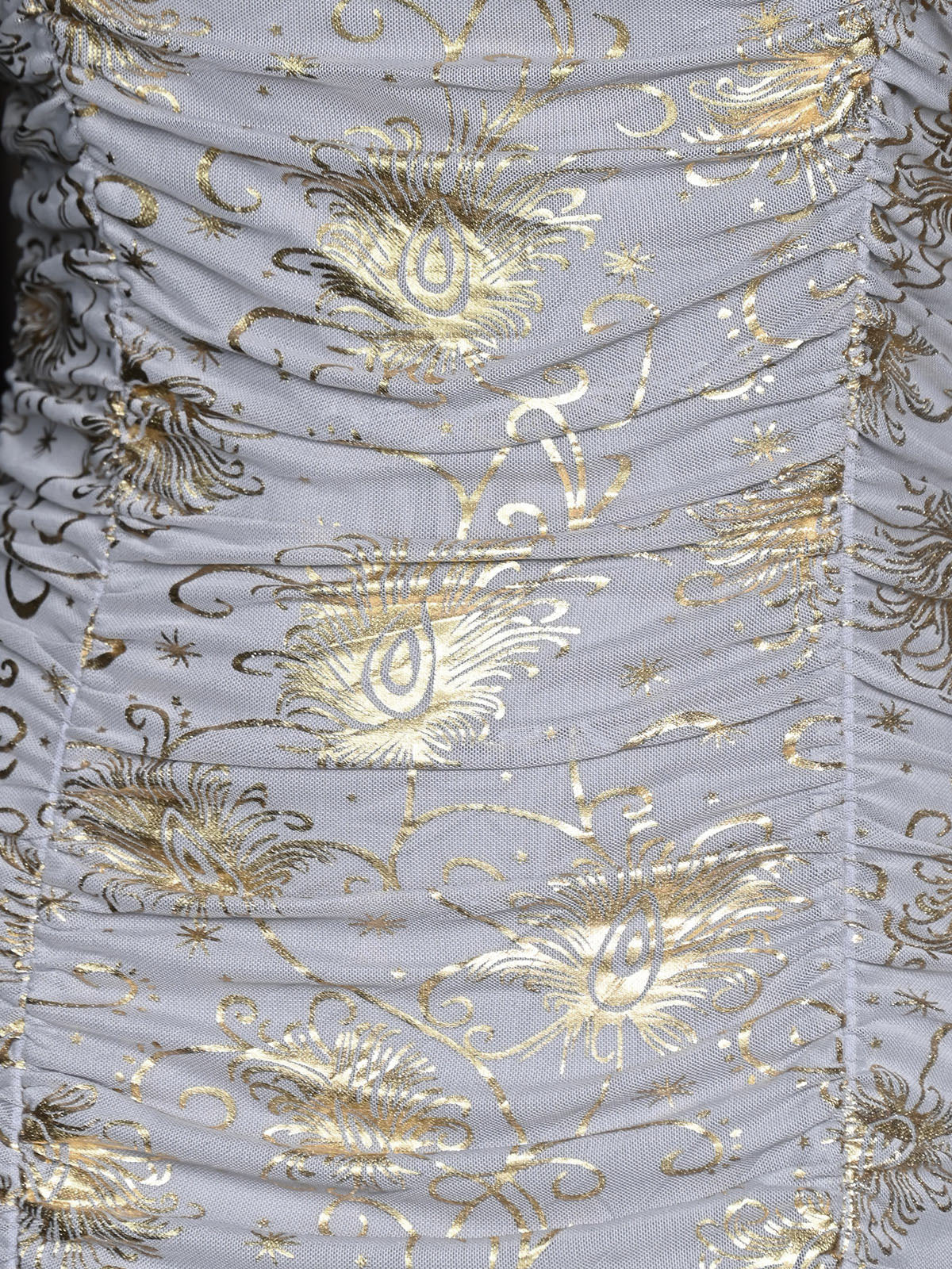 Odette Light Purple Net Printed Dress For Women - Image 5