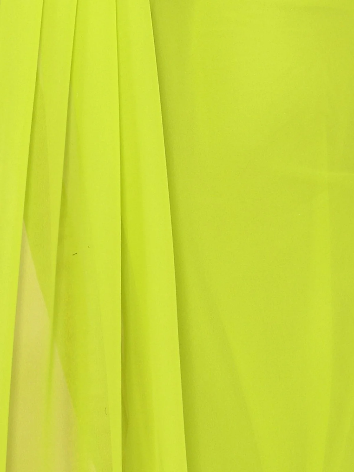Odette Lime Yellow Georgette Printed Saree For Women - Image 5
