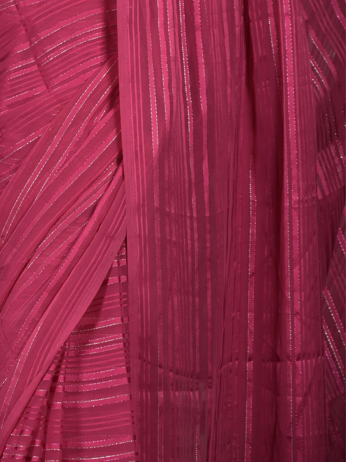 Odette Magenta Woven Crepe Saree with Unstitched Blouse for Women - Image 5