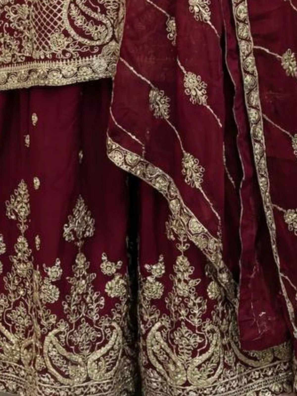 Odette Maroon Chinon Solid Stitched Kurta Set For Women - Image 2