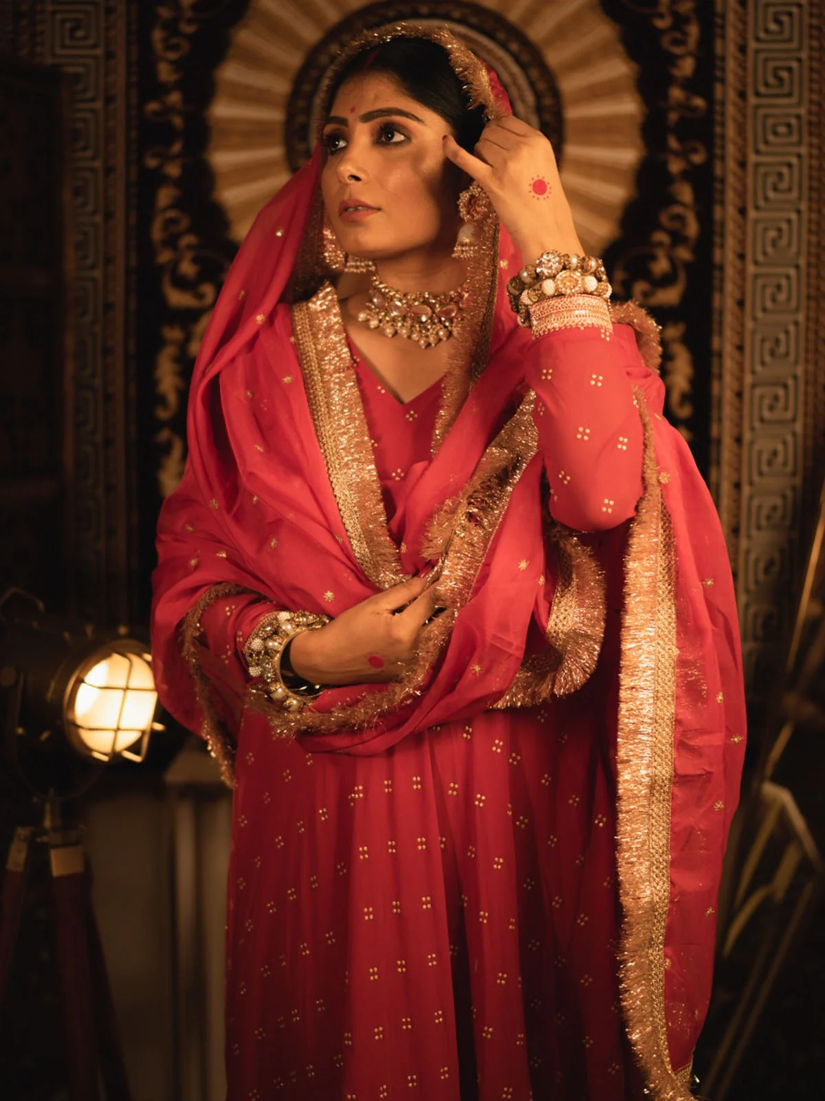 Odette Maroon Georgette Embroidery Stitched Salwar Suit Set For Women - Image 5