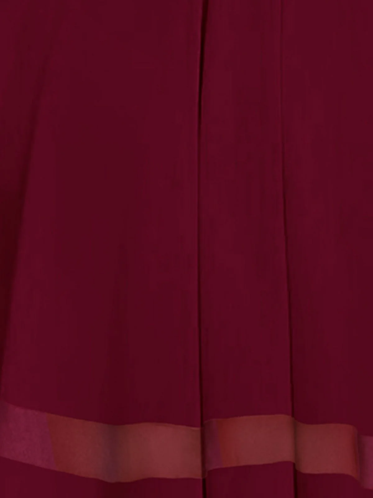 Odette Maroon Polyester Blend Solid Dress For Women - Image 4