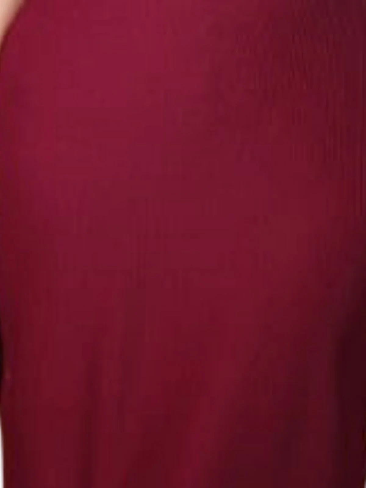 Odette Maroon Ribbed Knit Solid Dresses For Women - Image 4