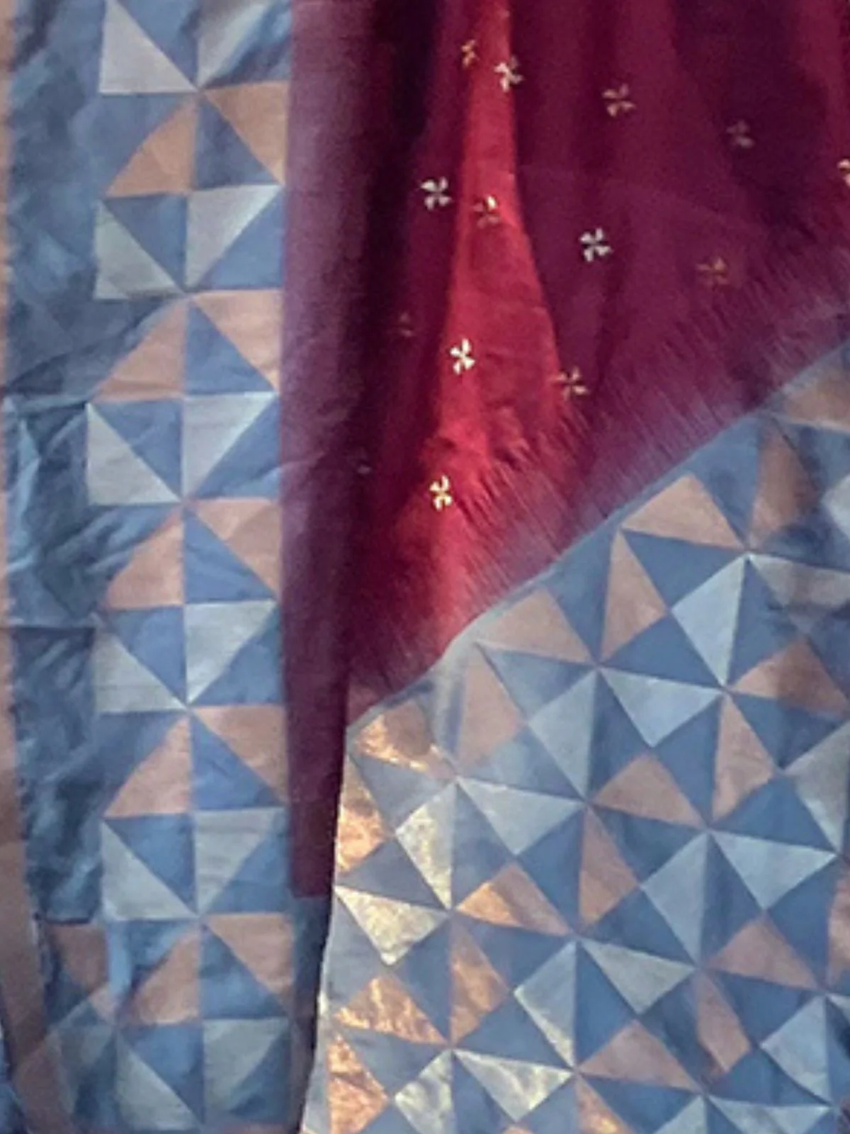 Odette Maroon Woven Design Soft Silk Saree With Unstitched Blouse For Women - Image 4