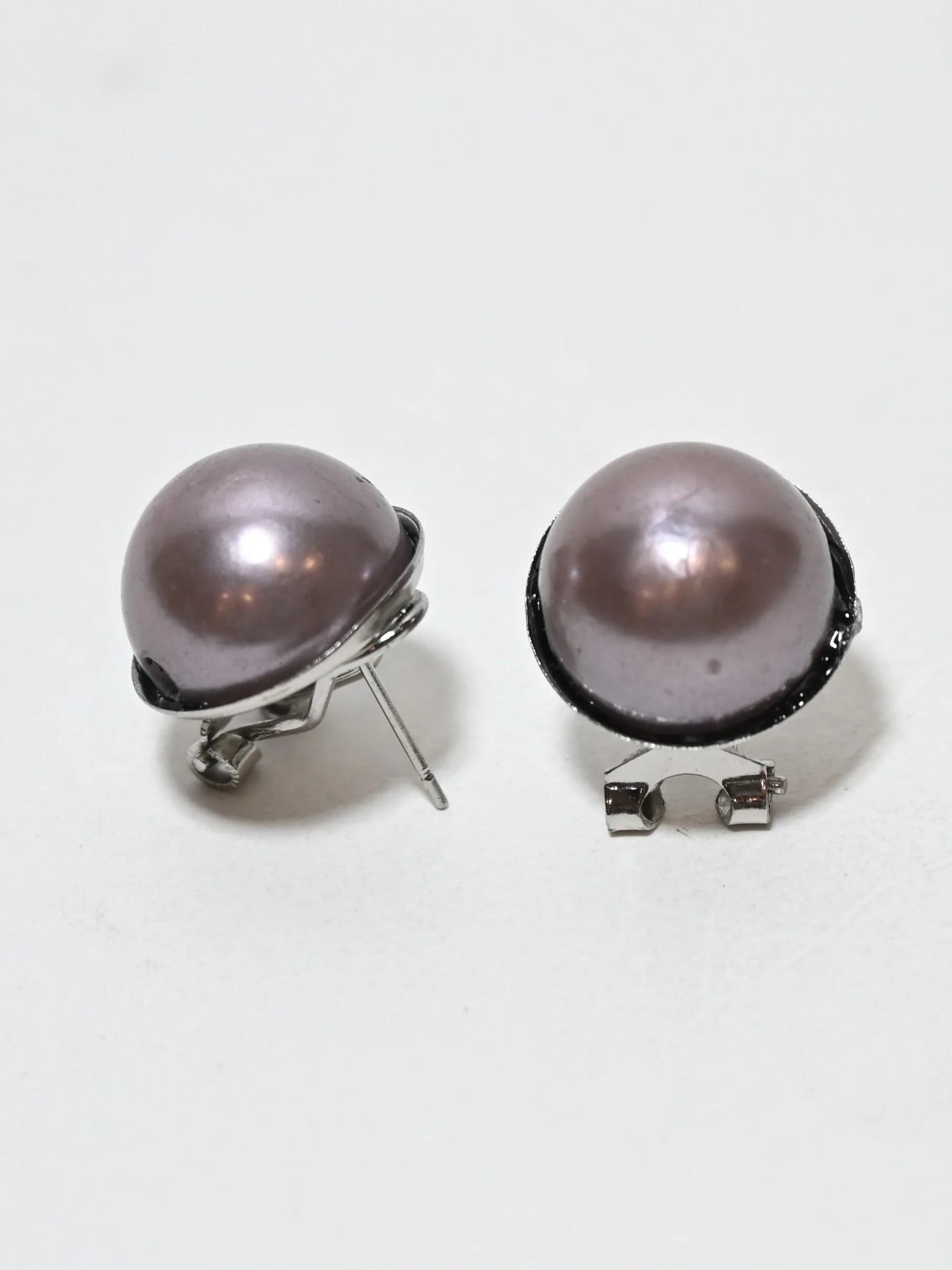 Odette Mauve Alloy Pearl Jewellery Set For Women - Image 6