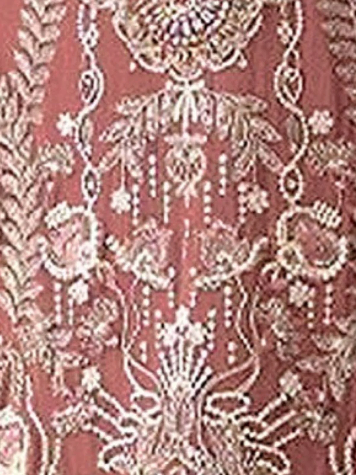 Odette Mauve Georgette Embellished Semi Stitched Kurta Set For Women - Image 3