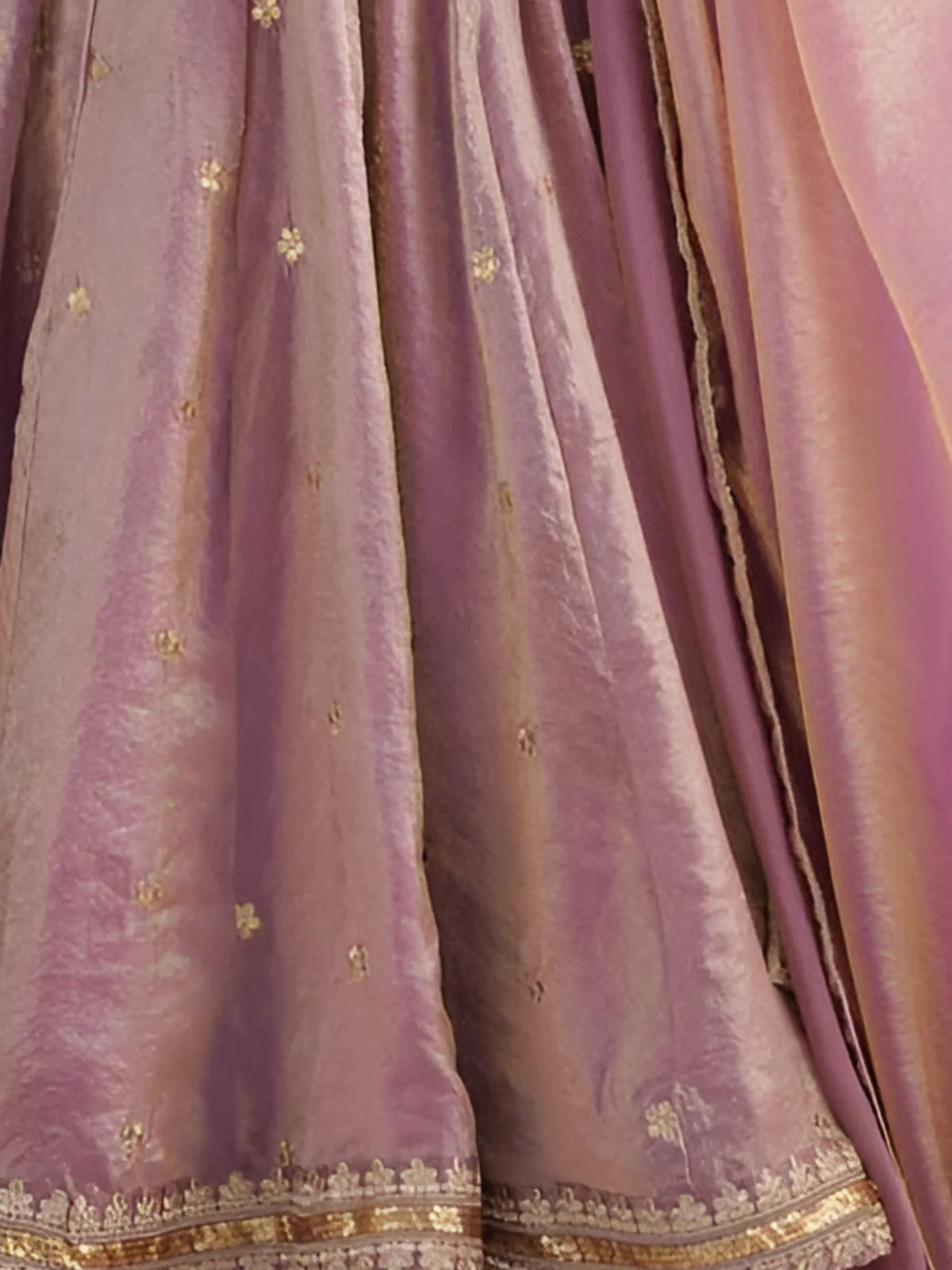 Odette Mauve Satin Silk Embroidered Kurta Set For Women - Image 5