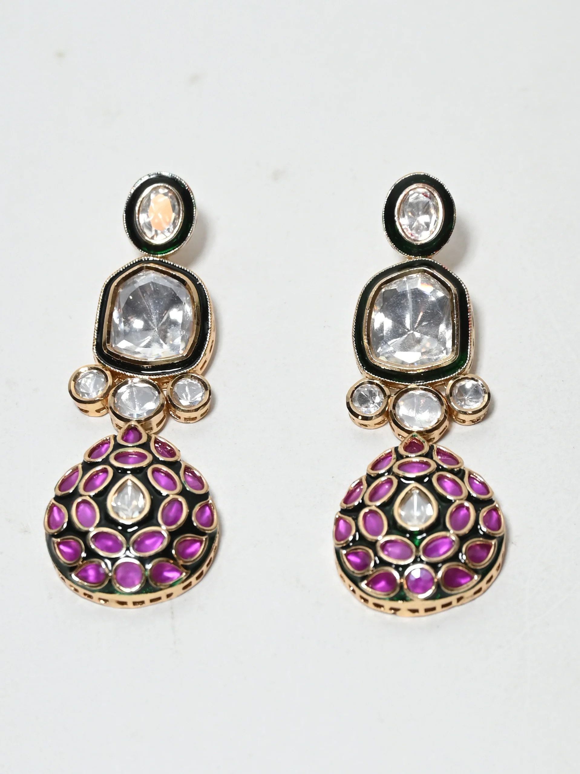 Odette Multi Colour Alloy Stone Jewellery Set For Women - Image 6