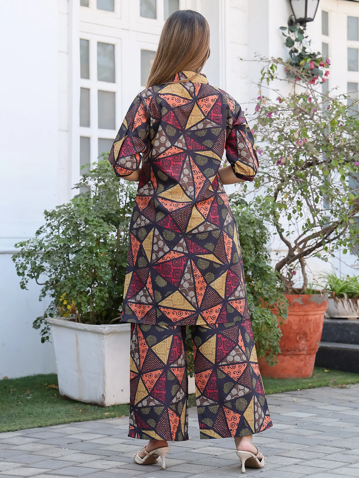 Odette Multicolor Cotton Printed Co Ord Set for Women - Image 4