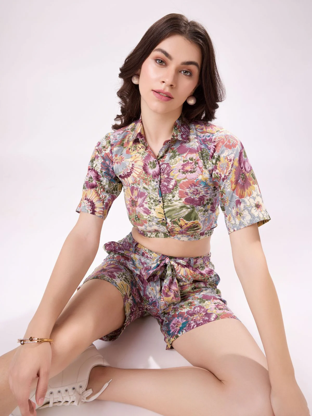 Odette Multicolor Cotton Printed Stitched Co Ord Set For Women - Image 2
