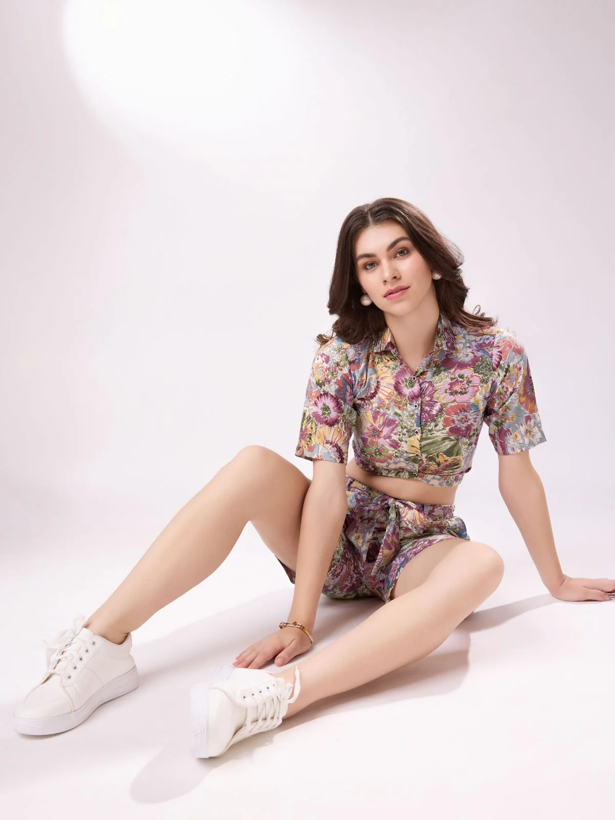 Odette Multicolor Cotton Printed Stitched Co Ord Set For Women - Image 4