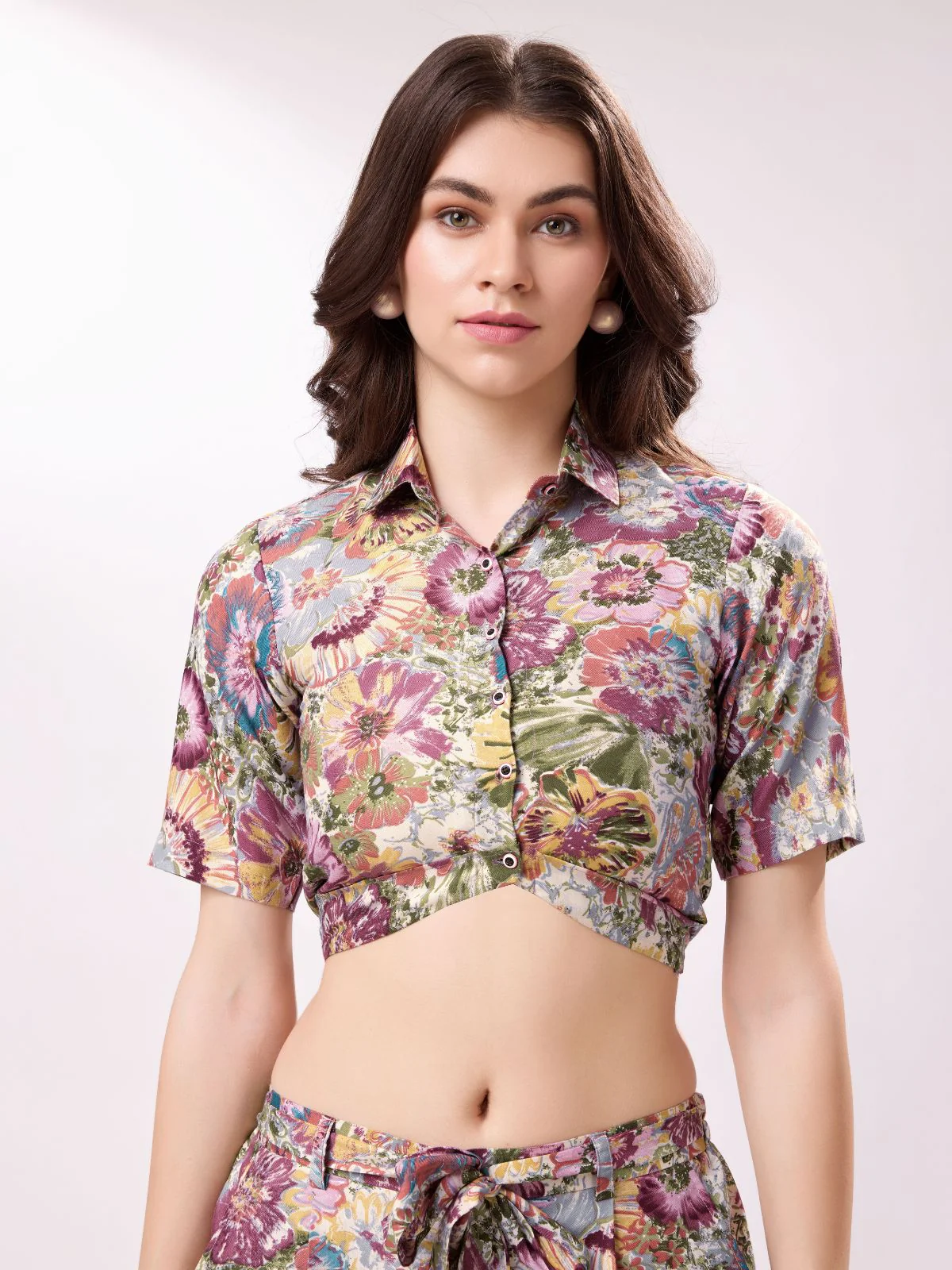 Odette Multicolor Cotton Printed Stitched Co Ord Set For Women - Image 7