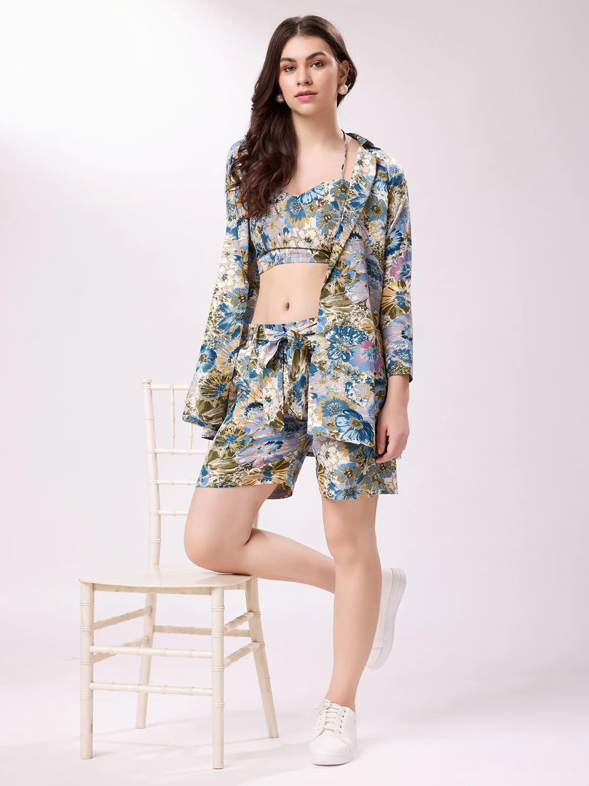 Odette Multicolor Printed Cotton Blend Stitched Co-Ord Set For Women - Image 2