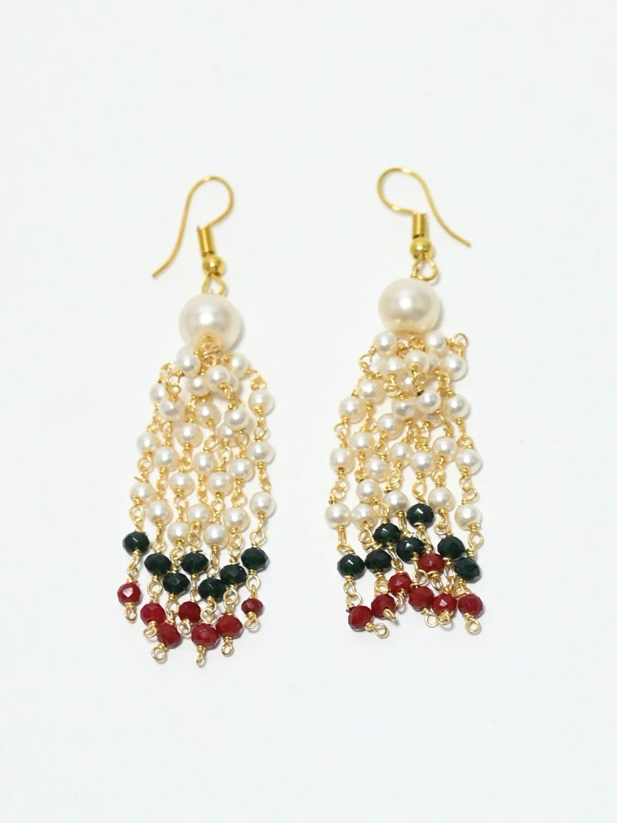 Odette Multicolor Alloy Beaded Pearl Jewellery Set For Women - Image 6