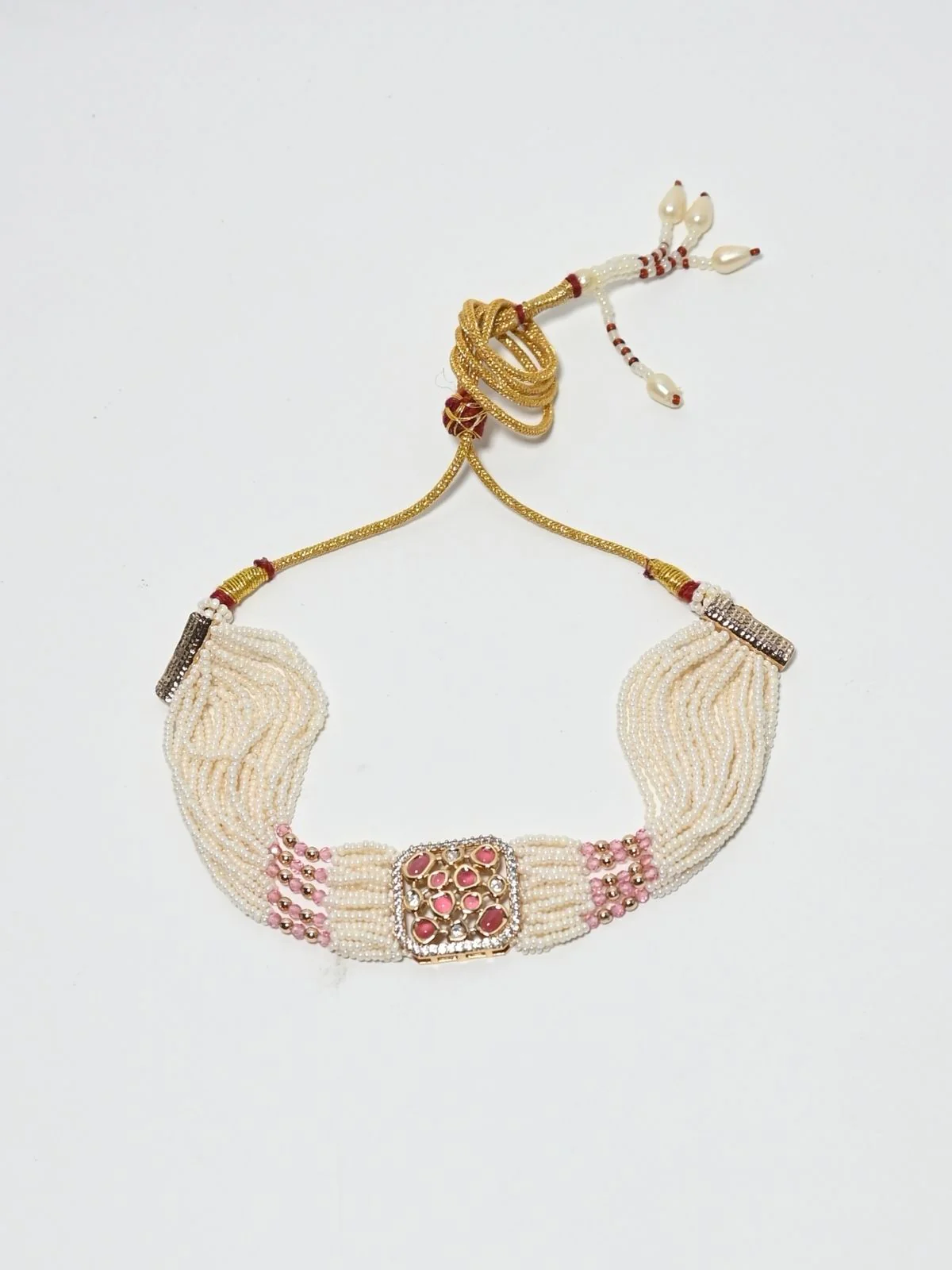 Odette Multicolor Alloy Beaded Pearl Jewellery Set For Women - Image 4