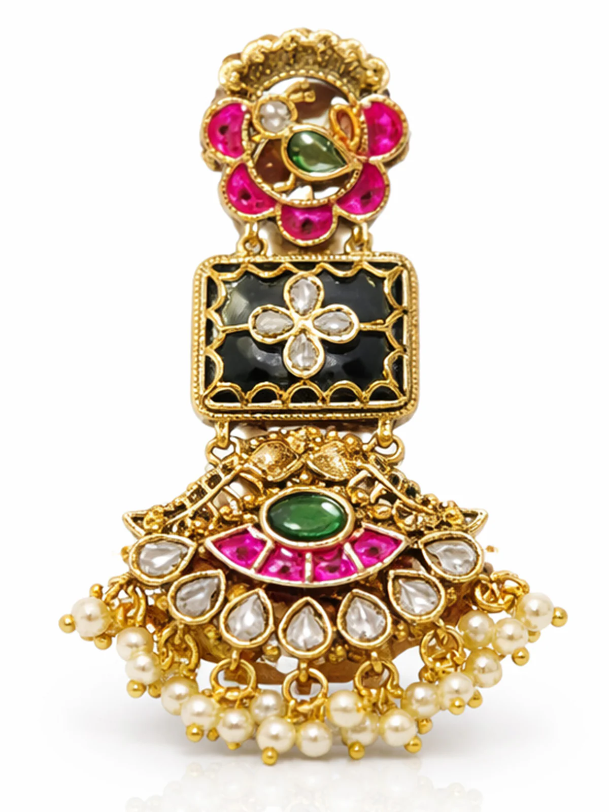 Odette Multicolor Alloy Embellished Ring For Women - Image 2