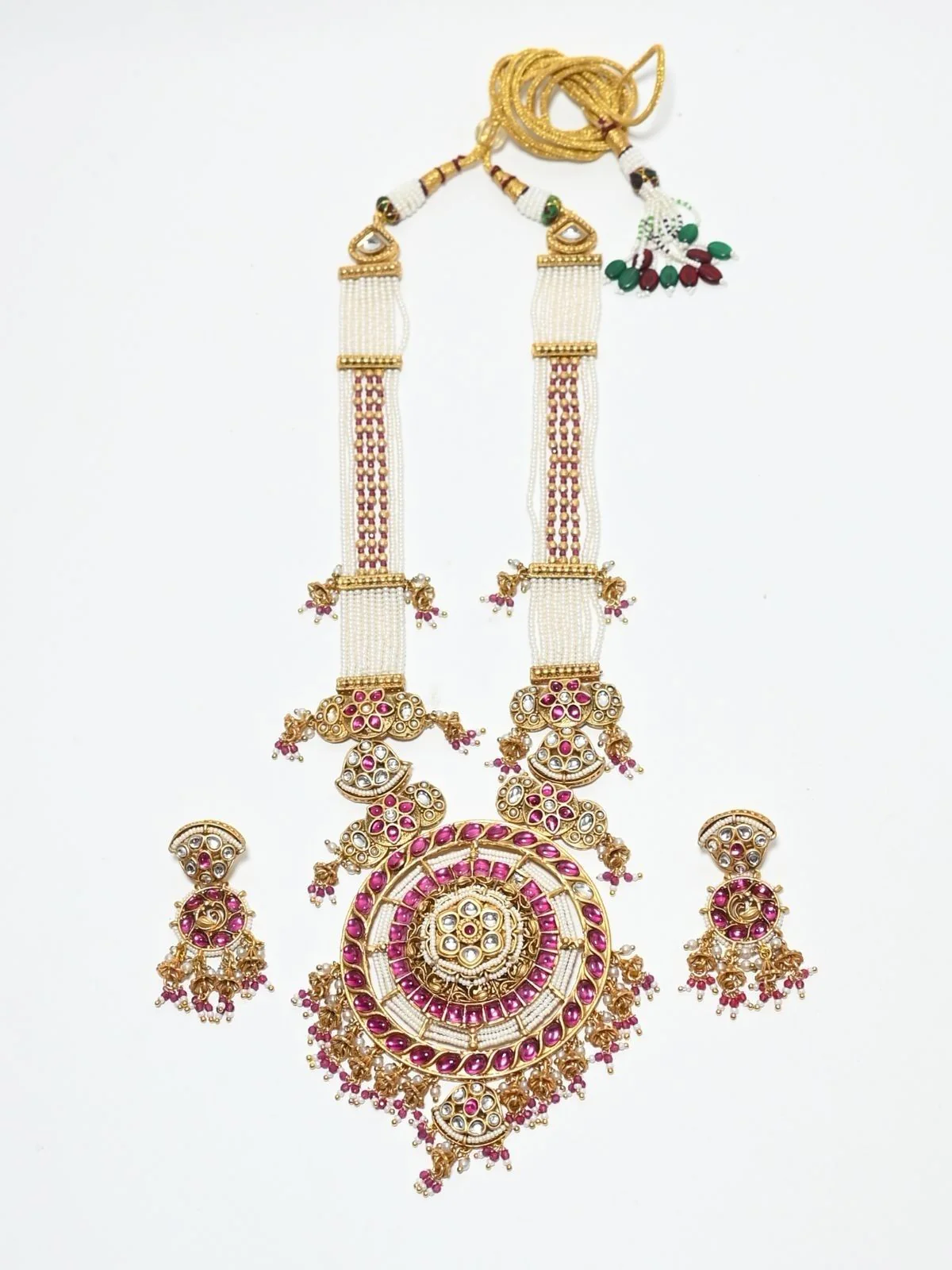 Odette Multicolor Alloy Kundan And Beaded Jewellery Set For Women - Image 3