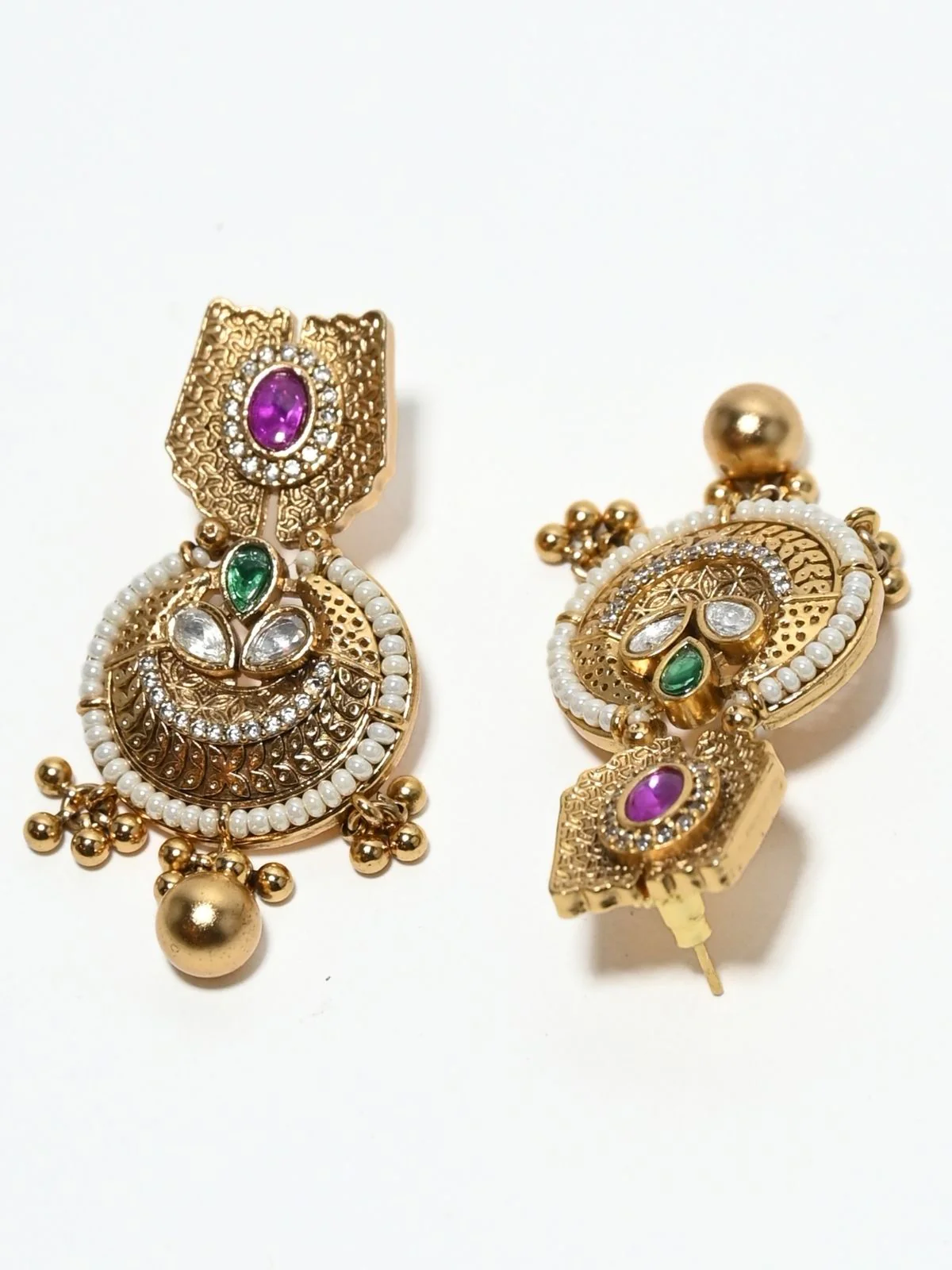 Odette Multicolor Alloy Kundan And Stone Jewellery Set For Women - Image 6