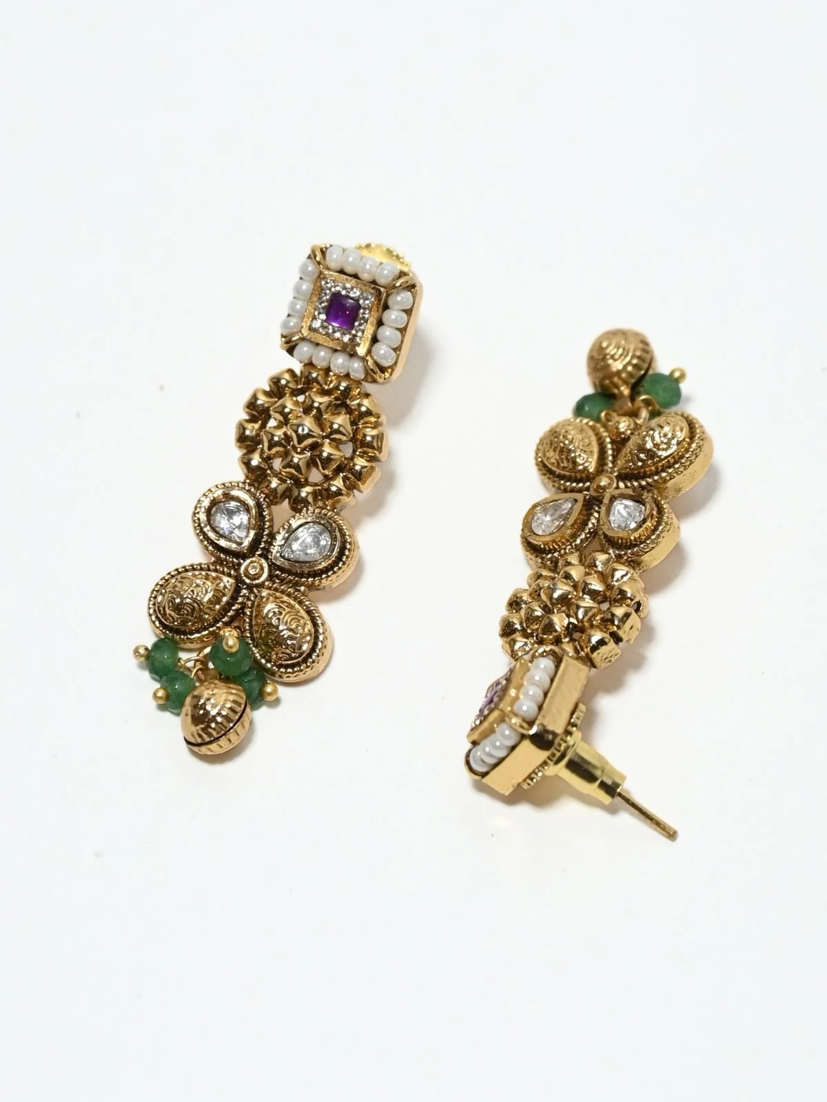 Odette Multicolor Alloy Kundan Jewellery Set For Women - Image 6