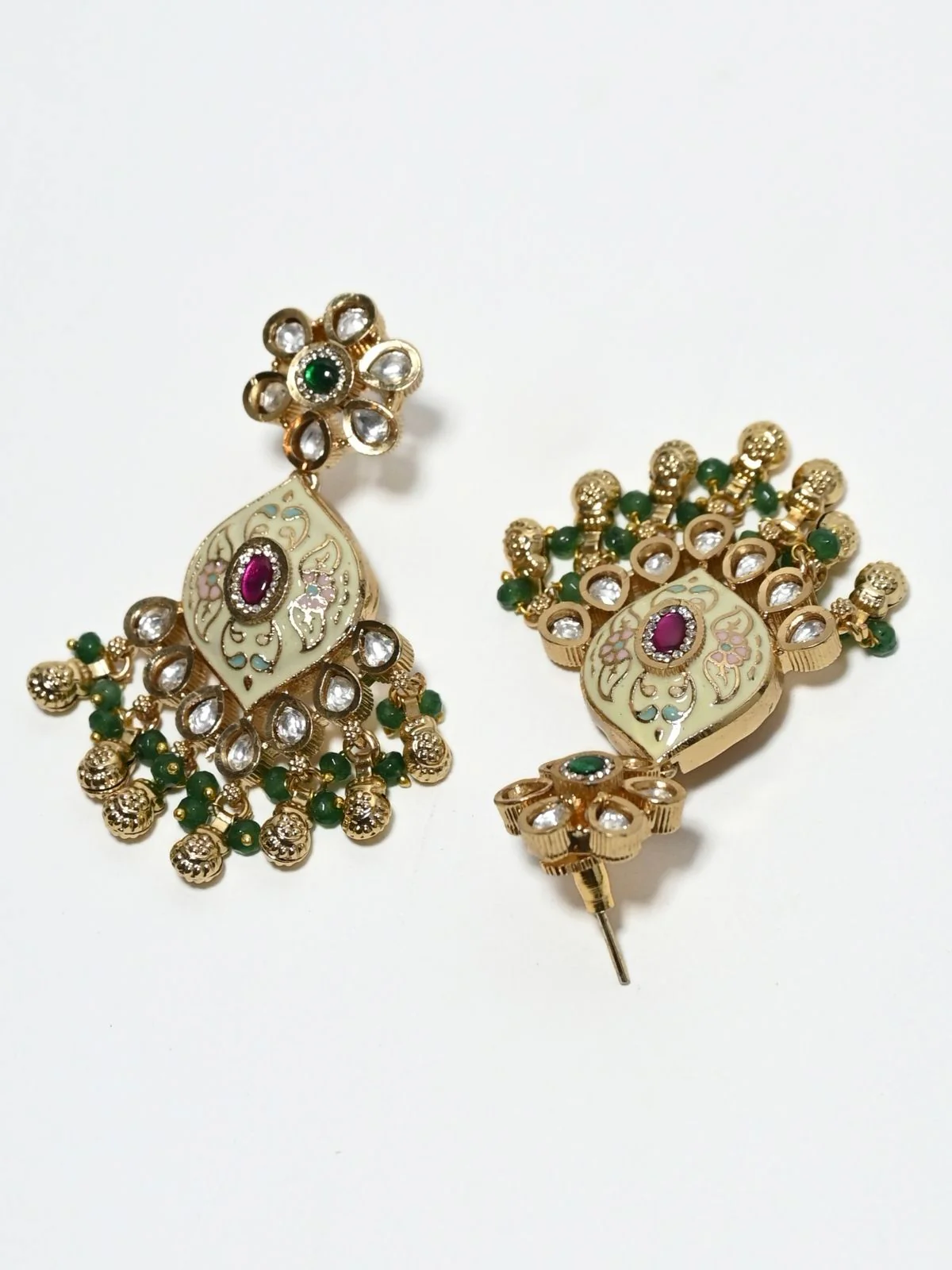 Odette Multicolor Alloy Kundan Jewellery Set For Women - Image 6
