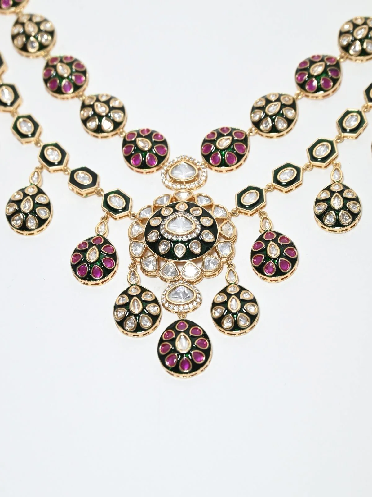 Odette Multicolor Alloy Kundan Jewellery Set For Women - Image 5