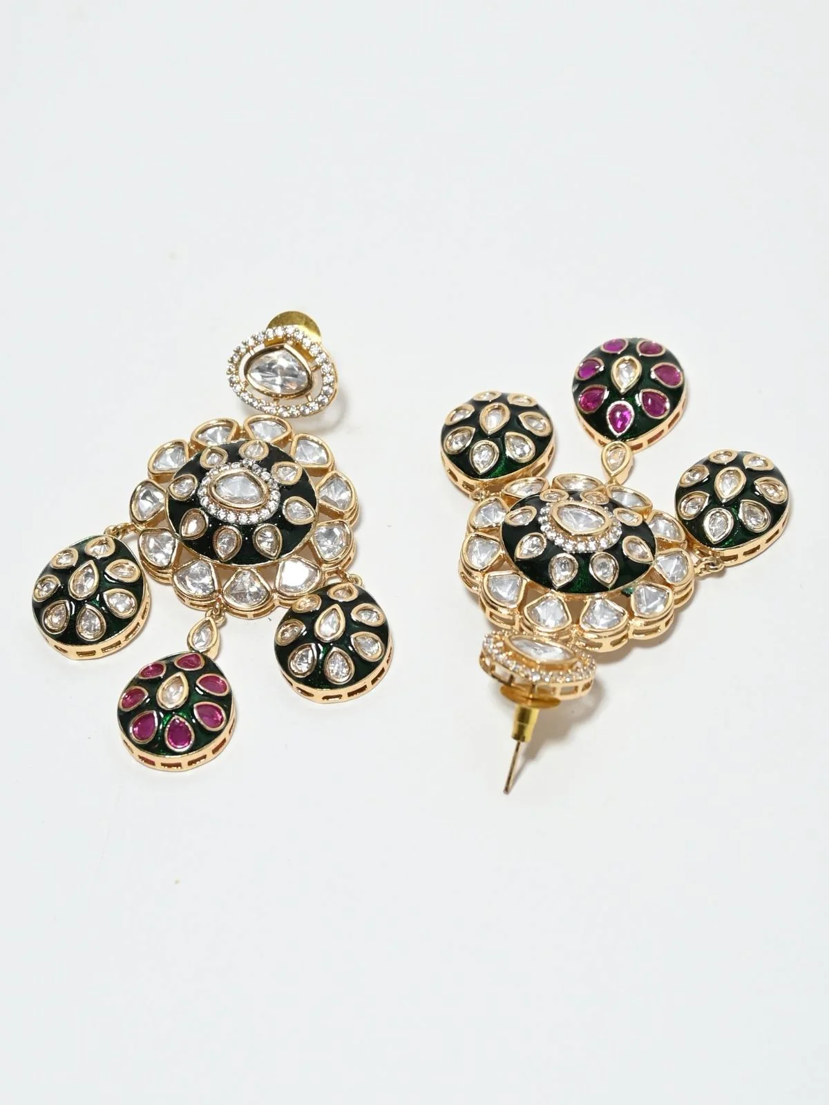 Odette Multicolor Alloy Kundan Jewellery Set For Women - Image 6