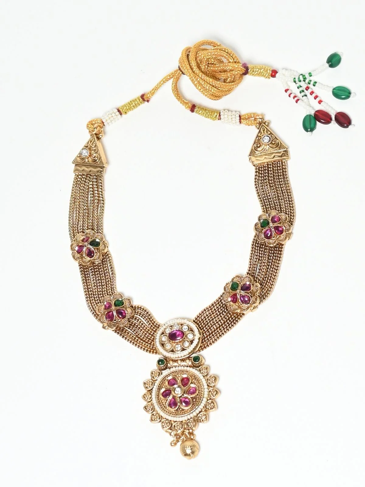 Odette Multicolor Alloy Kundan Jewellery Set For Women - Image 4