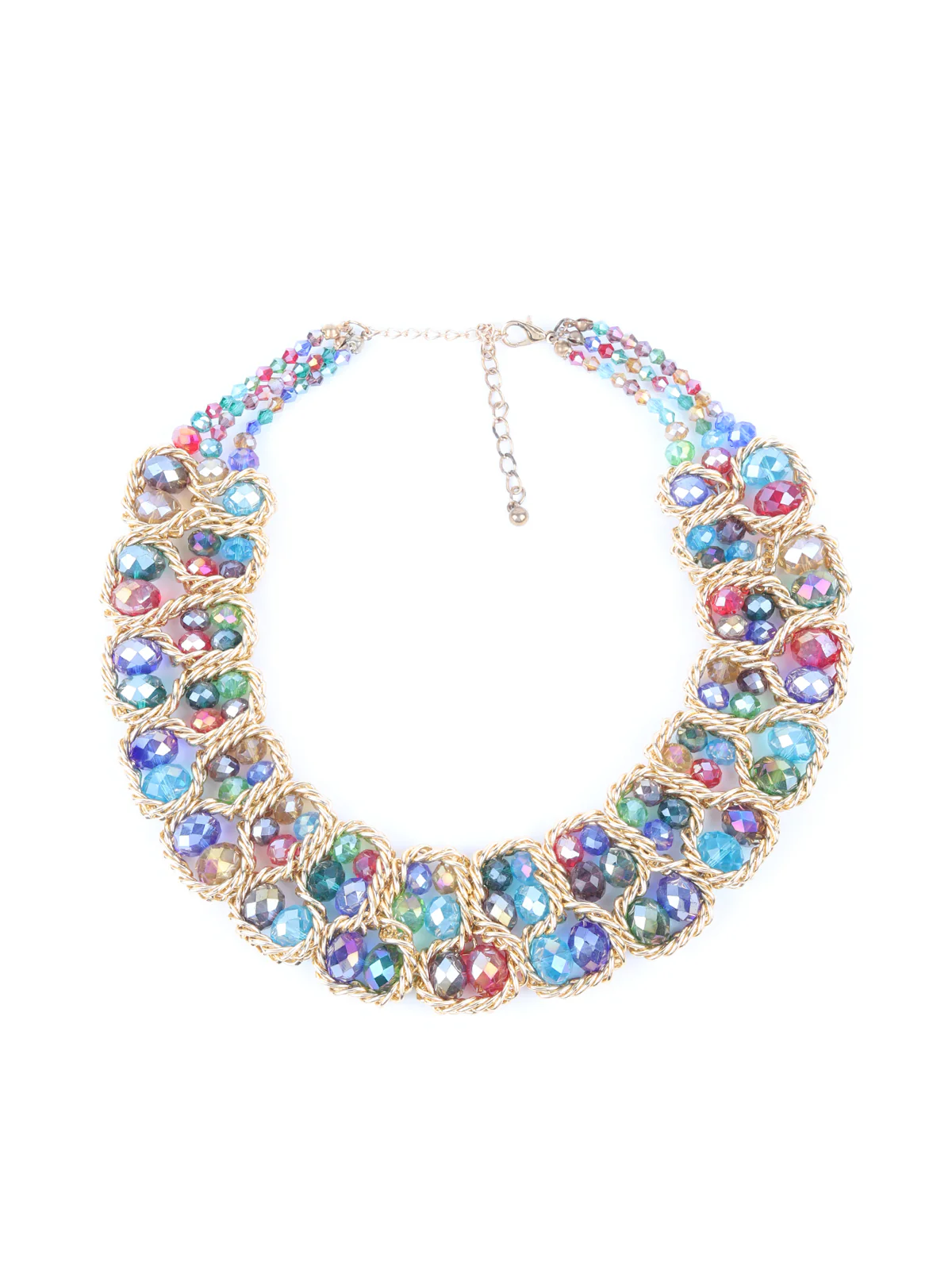 Odette Multicolor Beaded Western Choker Neckpiece For Women - Image 2