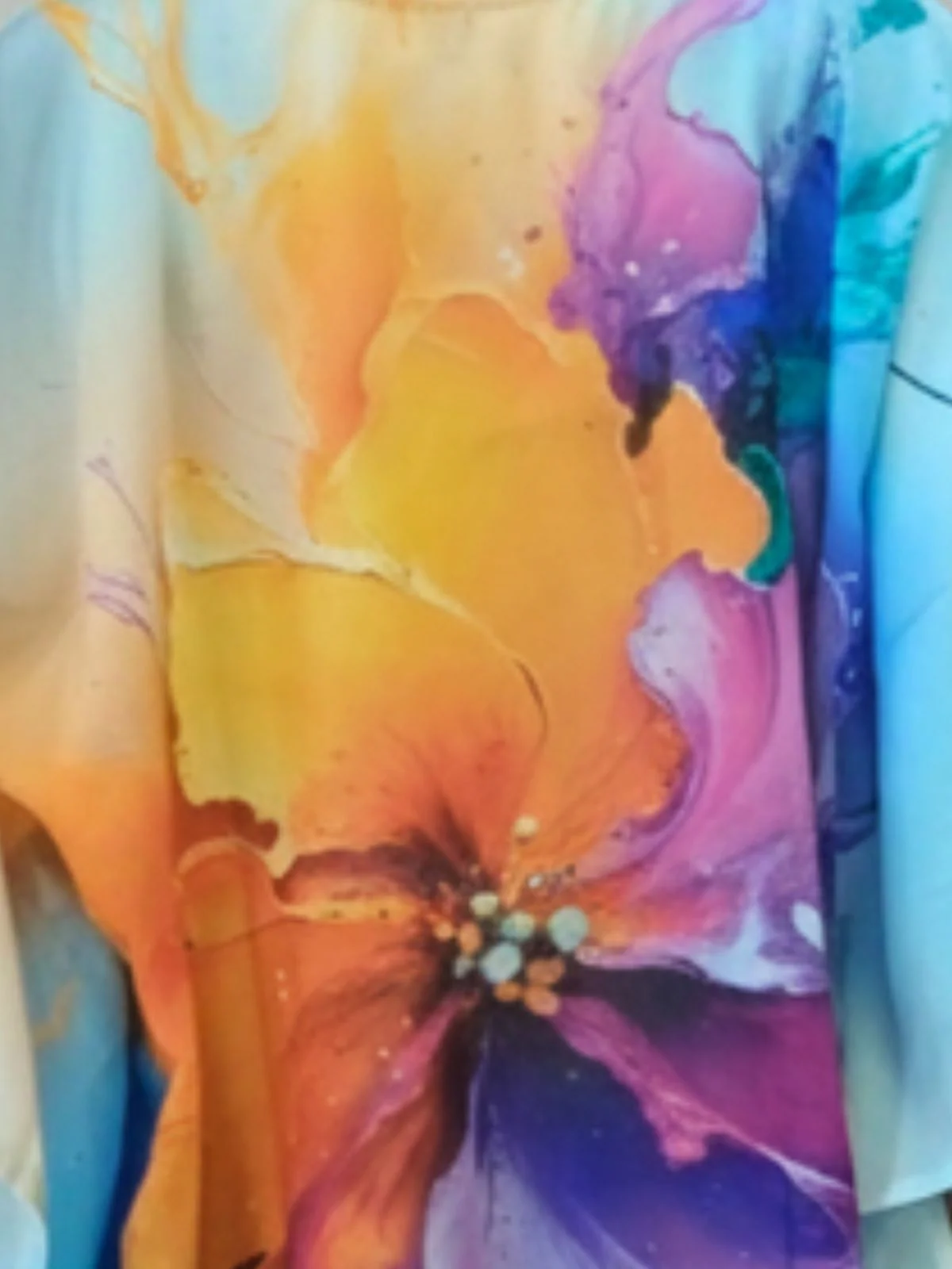 Odette Multicolor Cotton Blend Printed Kaftan For Women - Image 5