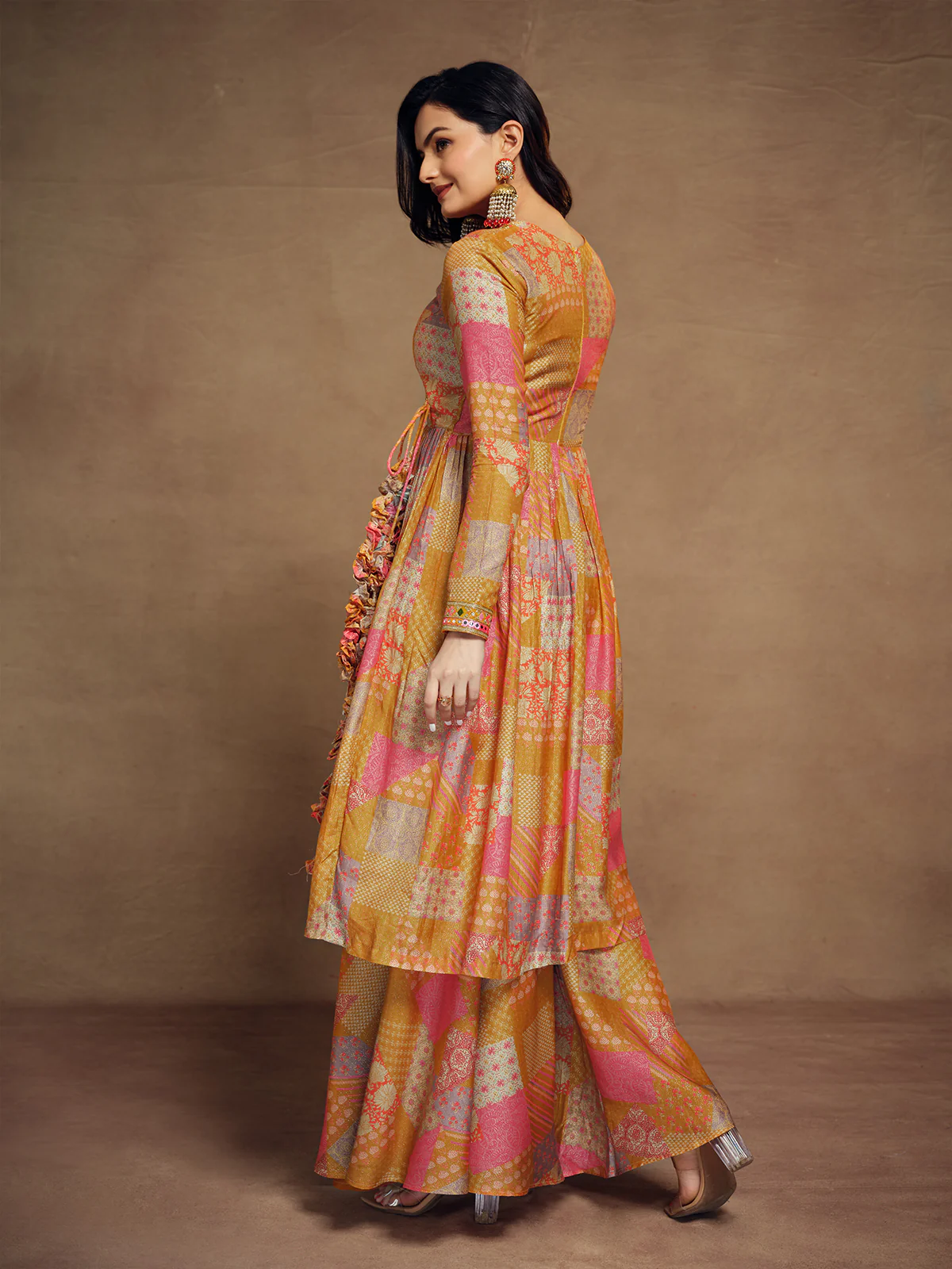 Odette Multicolor Cotton Blend Printed Stitched Salwar Suit For Women - Image 4