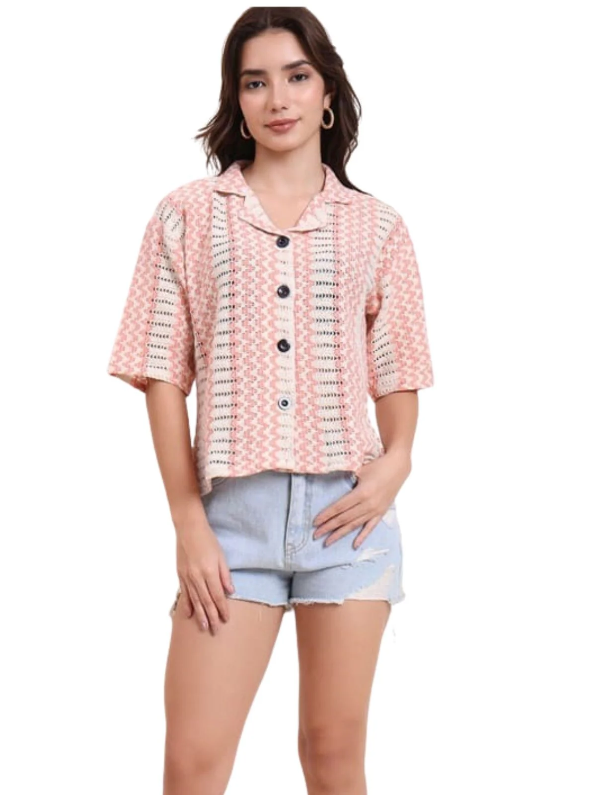 Odette Multicolor Cotton Printed Shirt For Women - Image 2