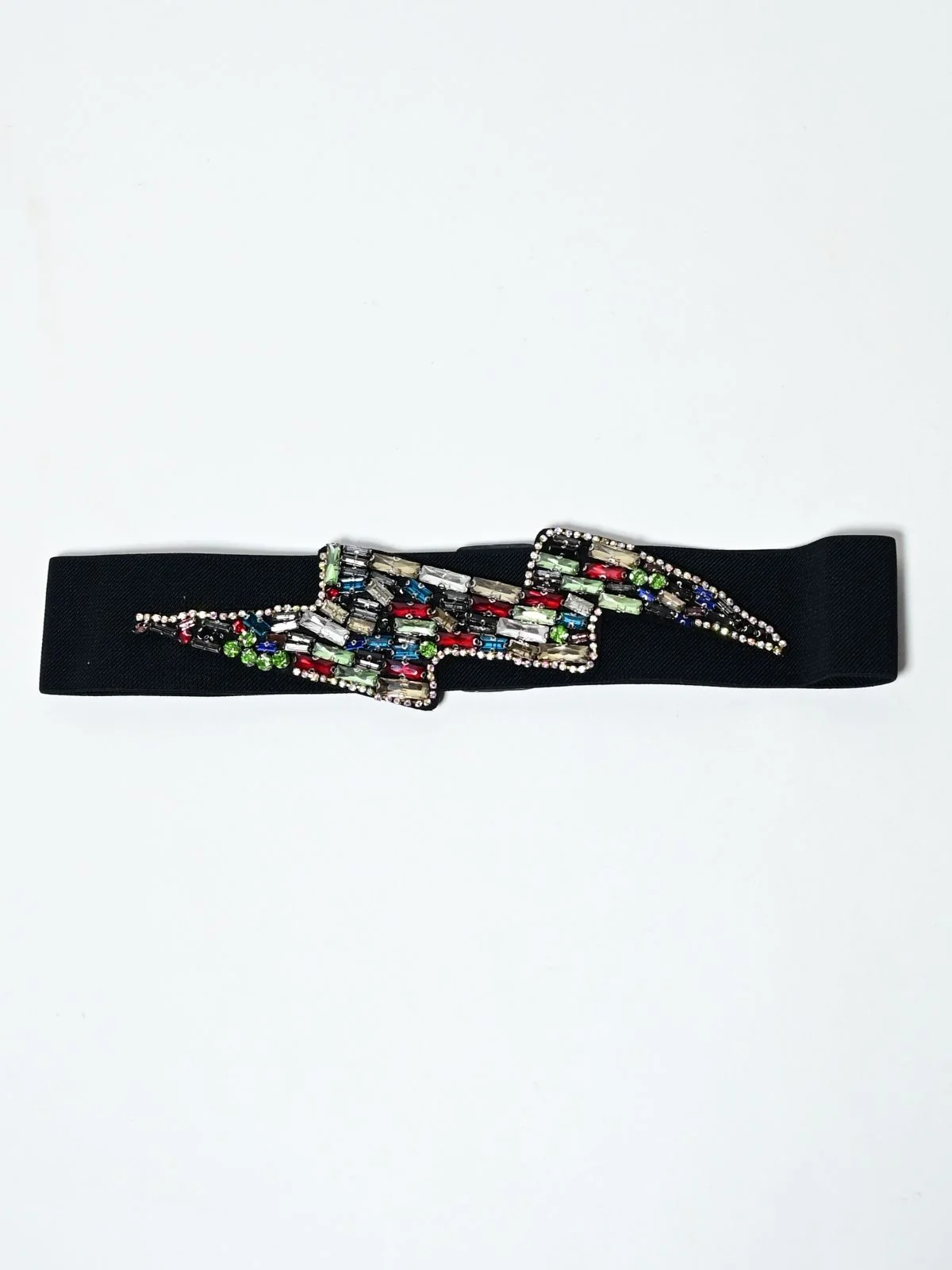 Odette Multicolor Elastic Embellished Belt For Women - Image 4