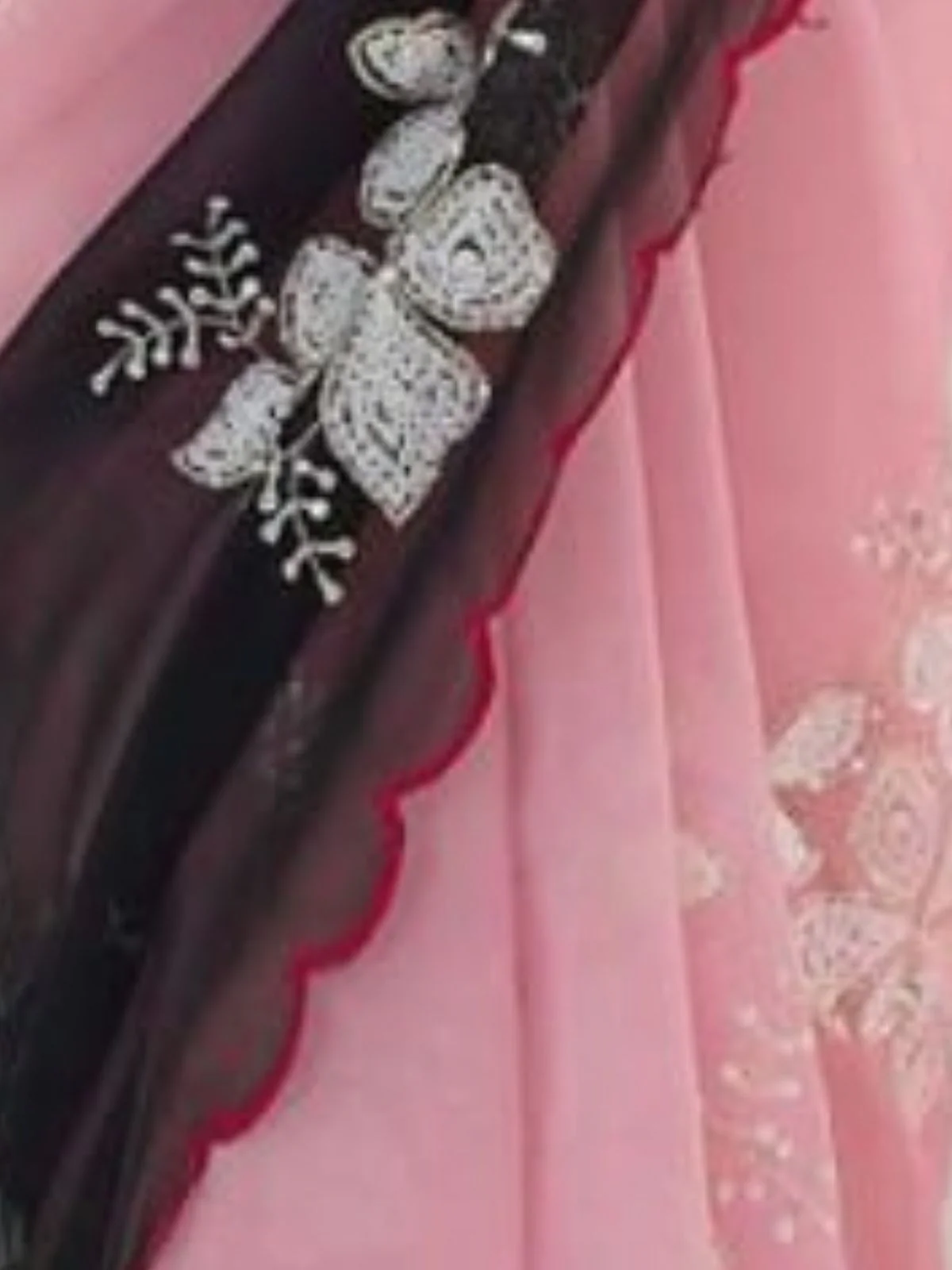 Odette Multicolor Georgette Embroidered Saree For Women - Image 4