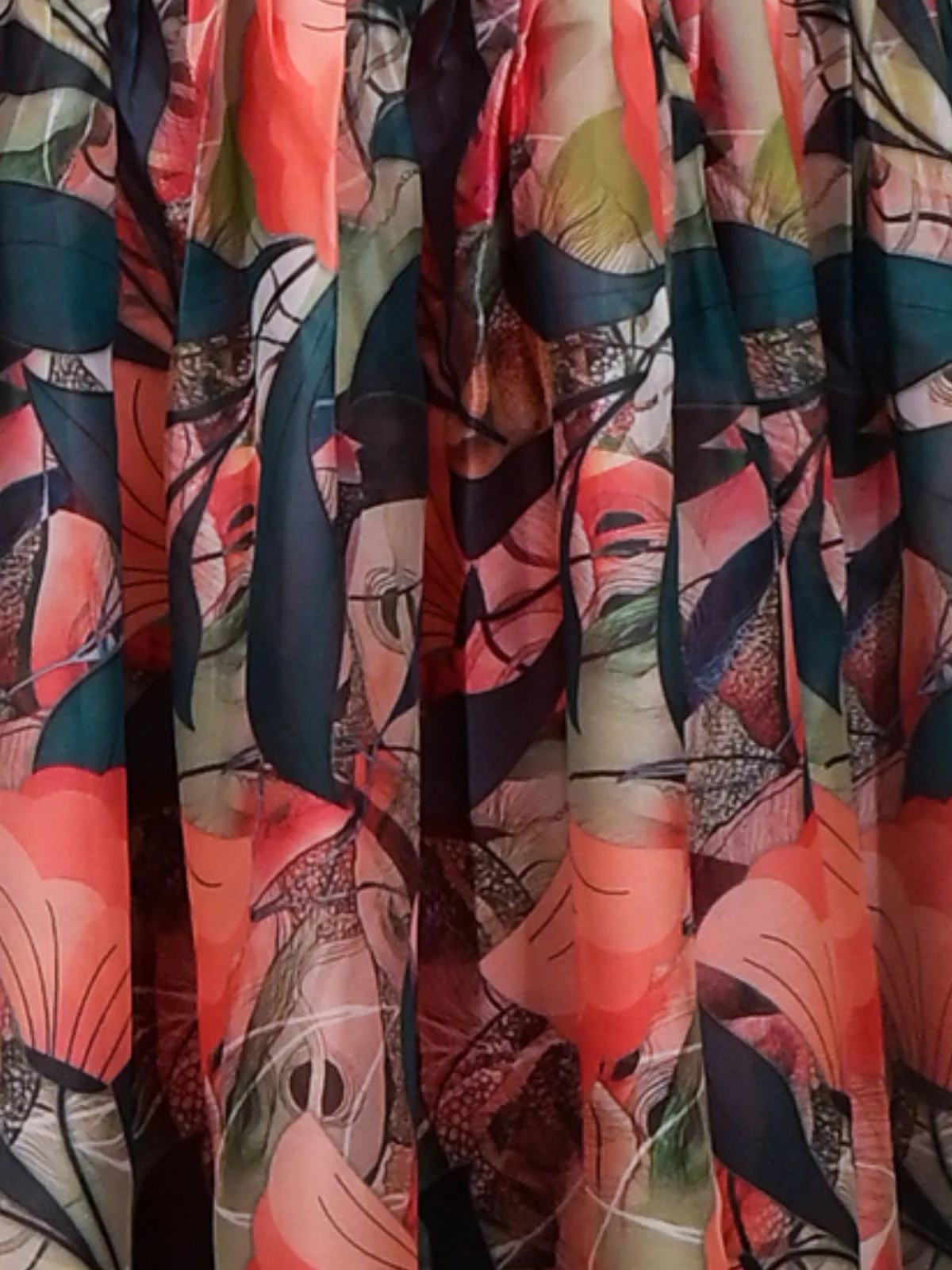 Odette Multicolor Georgette Printed Ready To Wear Saree For Women - Image 5