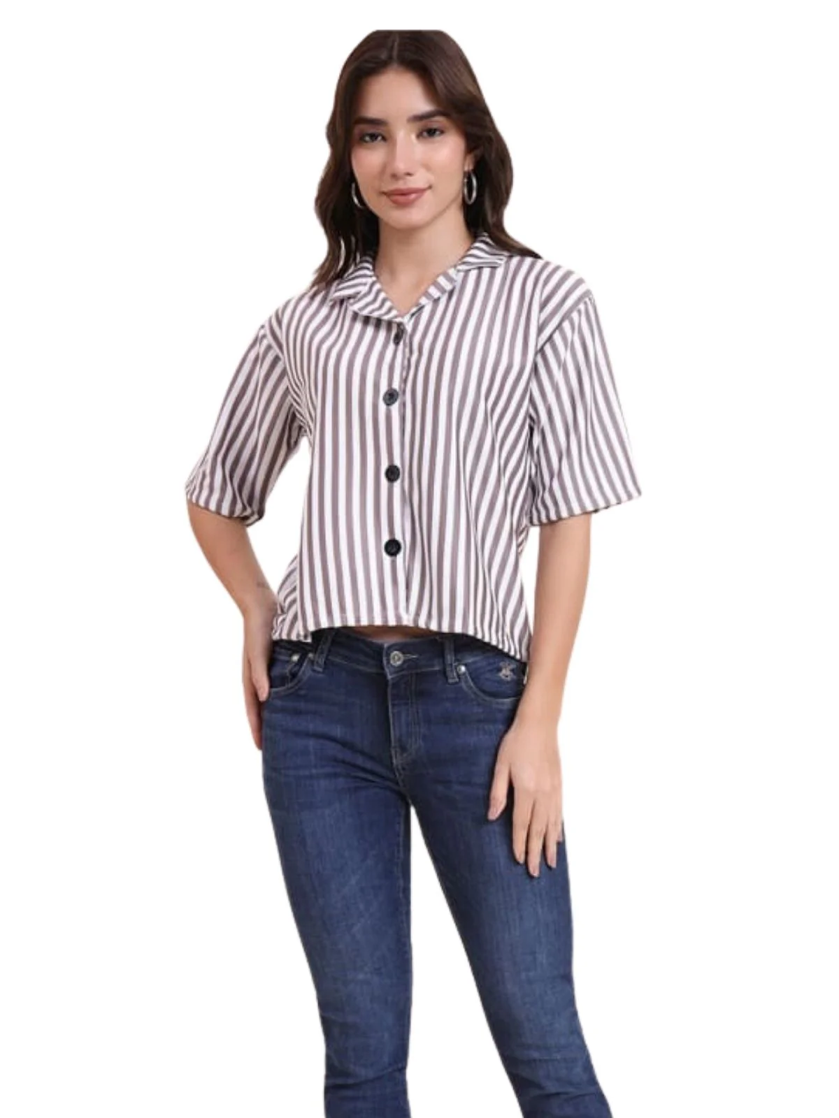 Odette Multicolor Poly Cotton Printed Shirt For Women - Image 2