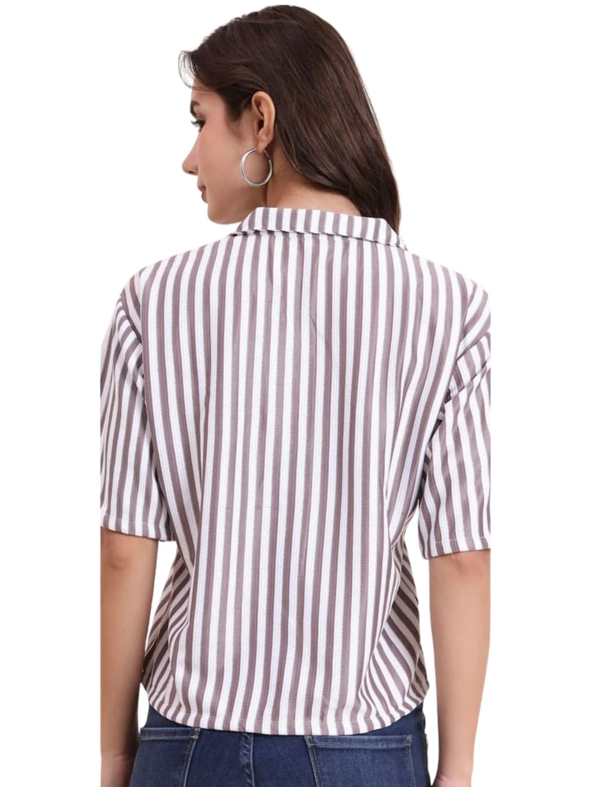 Odette Multicolor Poly Cotton Printed Shirt For Women - Image 3