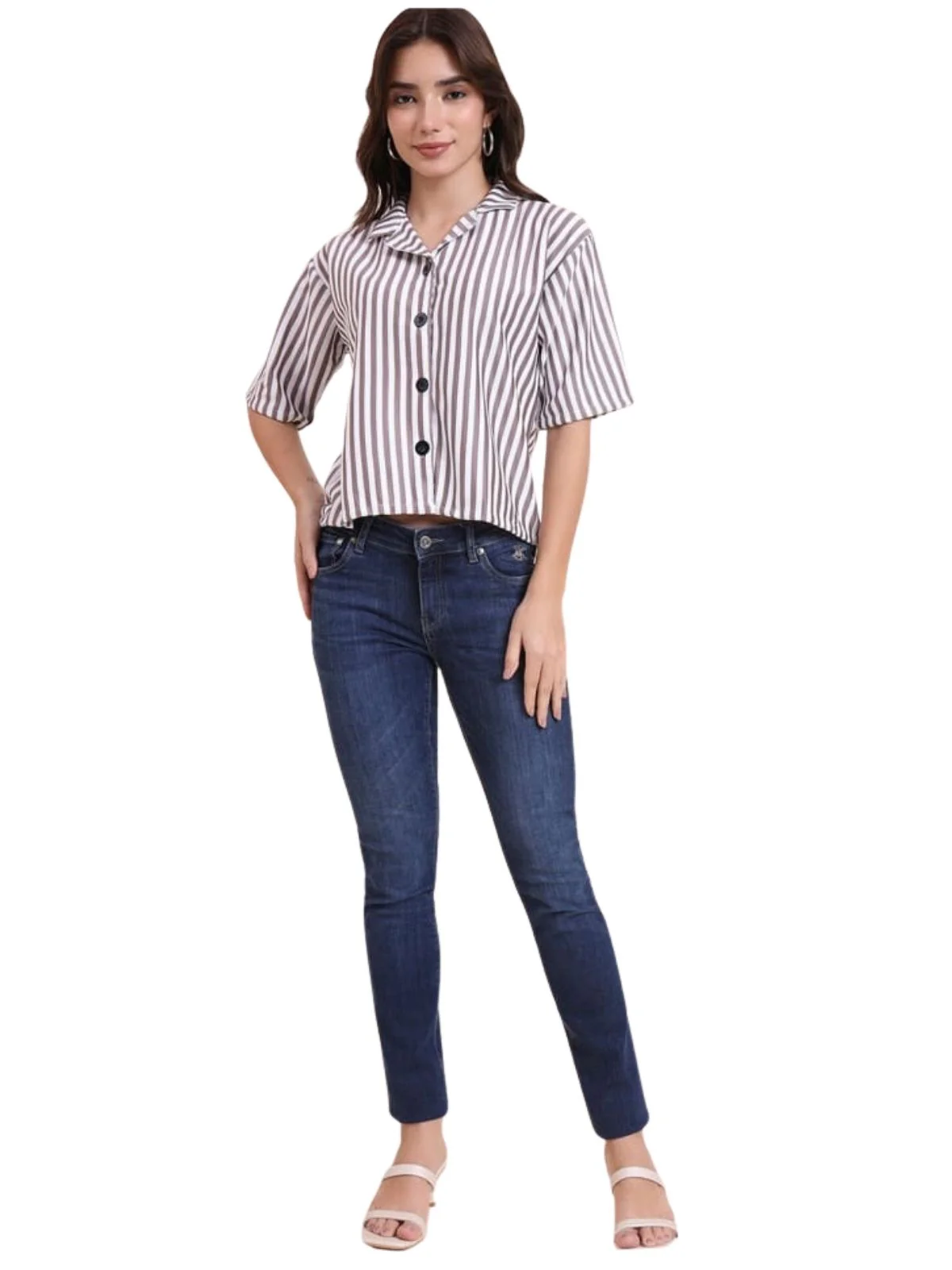 Odette Multicolor Poly Cotton Printed Shirt For Women - Image 5