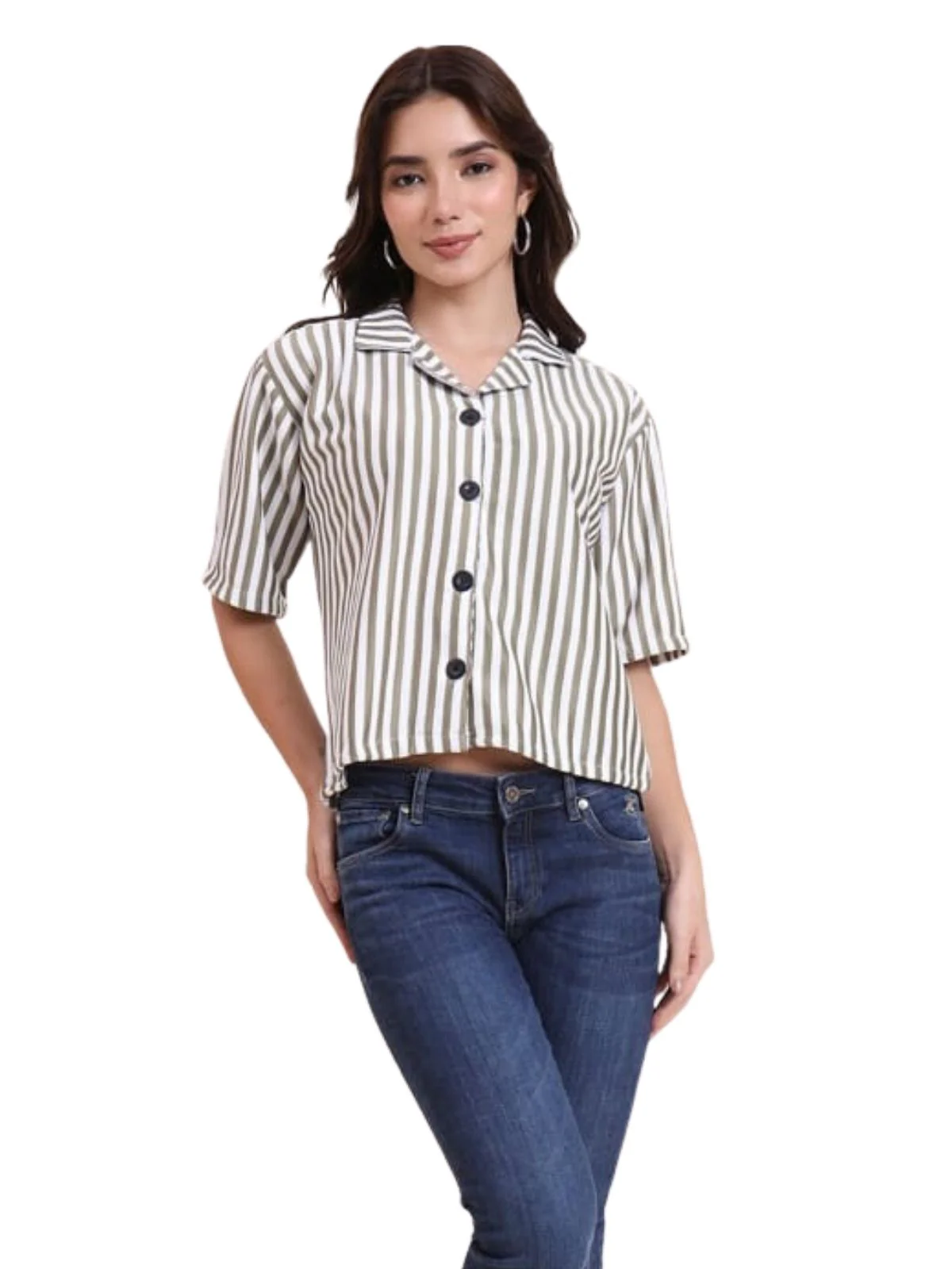 Odette Multicolor Poly Cotton Printed Shirt For Women - Image 2